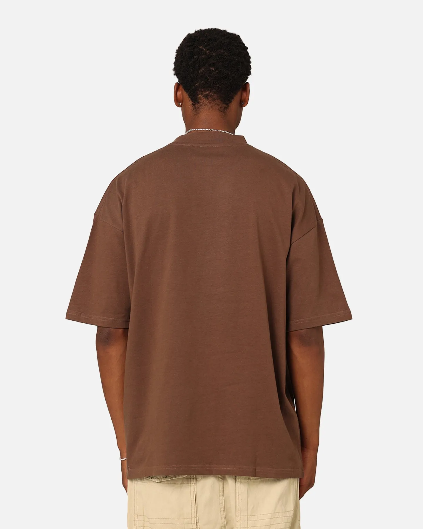 Culture Kings Oversized Blank T-Shirt Brown BioBased Fibers Eco Friendly Fabric