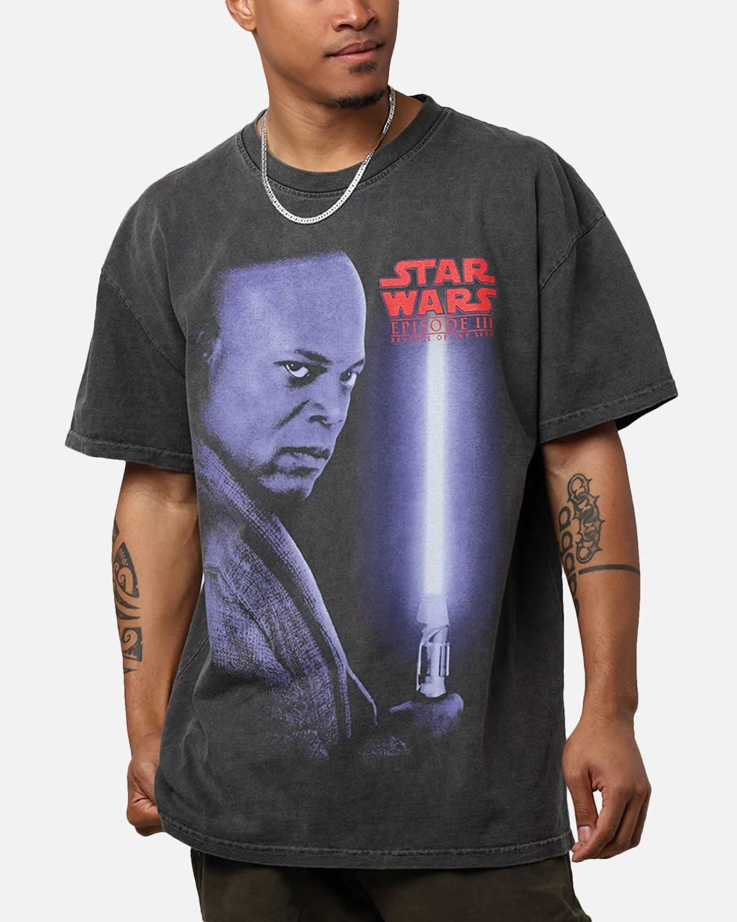 Star Wars Episode III '05 Heavyweight Vintage T-Shirt Black Wash Chilly Style Comfortable Touch