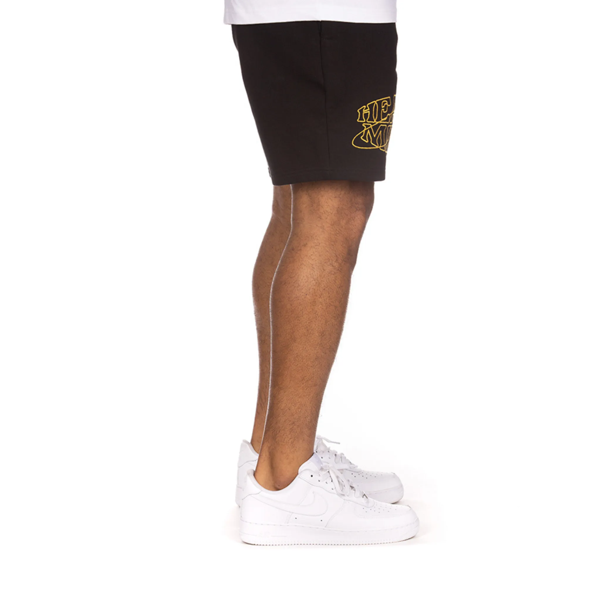 Shine Mood Layered Hem Details Billionaire Boys Club BB Heart Mind Stars Shorts (Black)