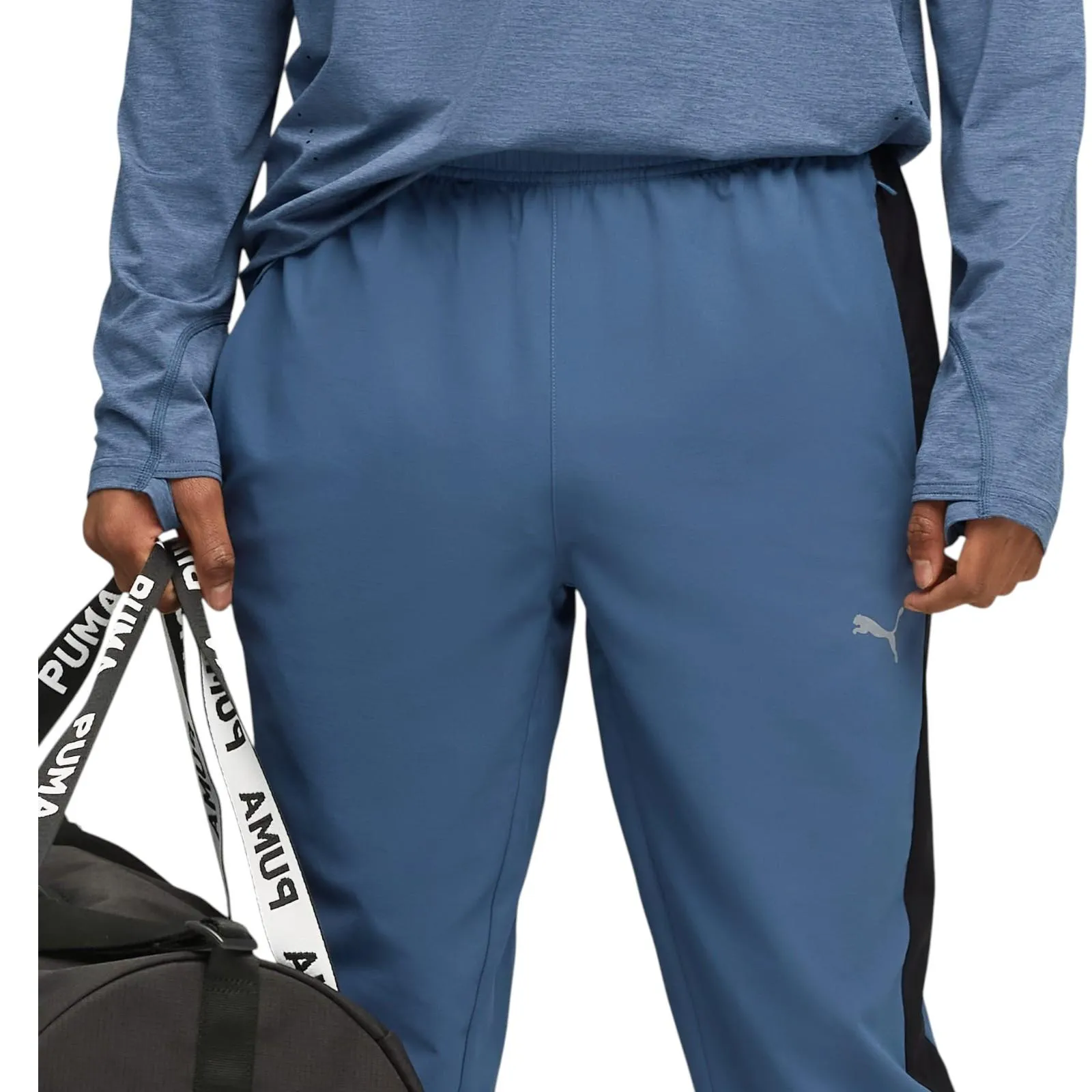 Puma RUN ULTRAWAVE Mens Pants Blue Sport-Ready Comfort Ripstop Fabric Blend