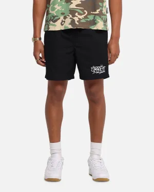 Carre Tagline Beach Shorts Black All Day Quick Fit Performance