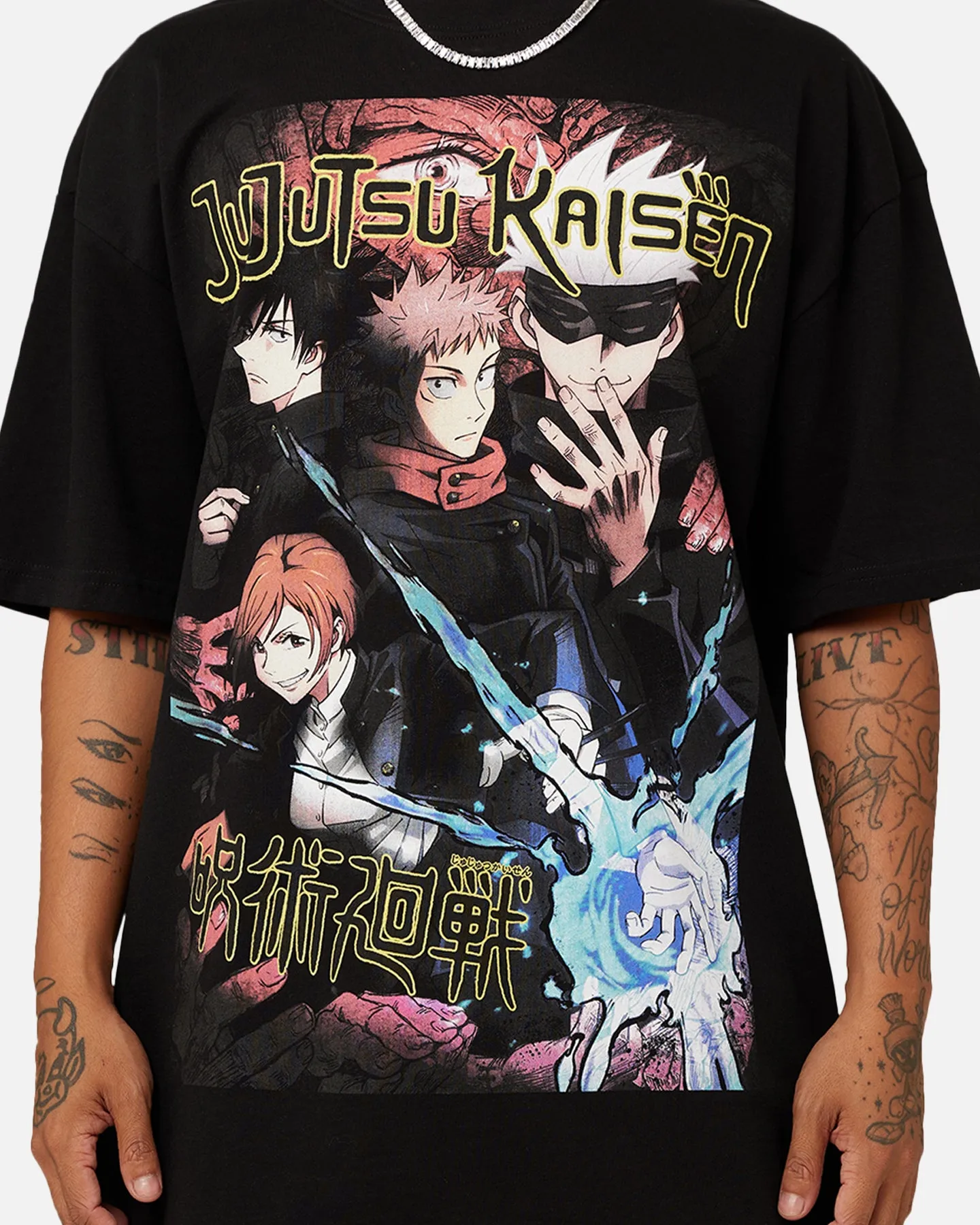Goat Crew X Jujutsu Kaisen Heavyweight T-Shirt Black Non-toxic Simple Chic