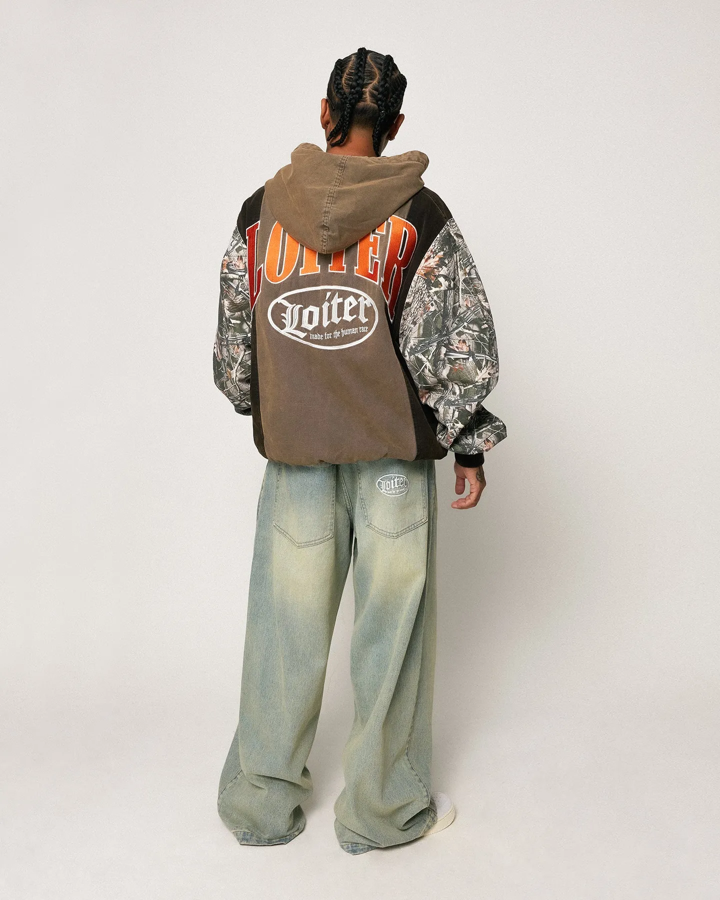 Loiter Splinter Hoodie Khaki/Camo Seal like