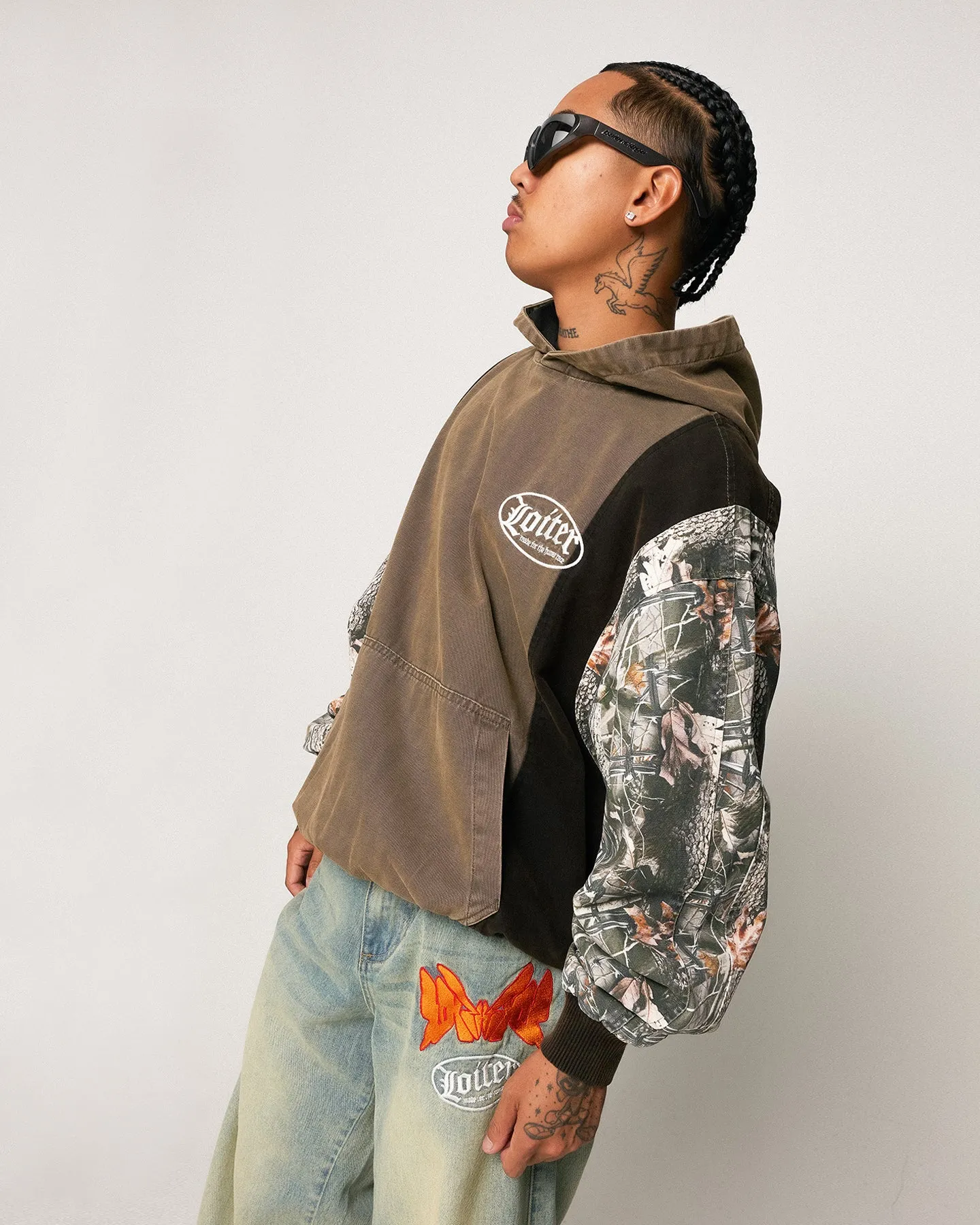 Loiter Splinter Hoodie Khaki/Camo Chipmunk like
