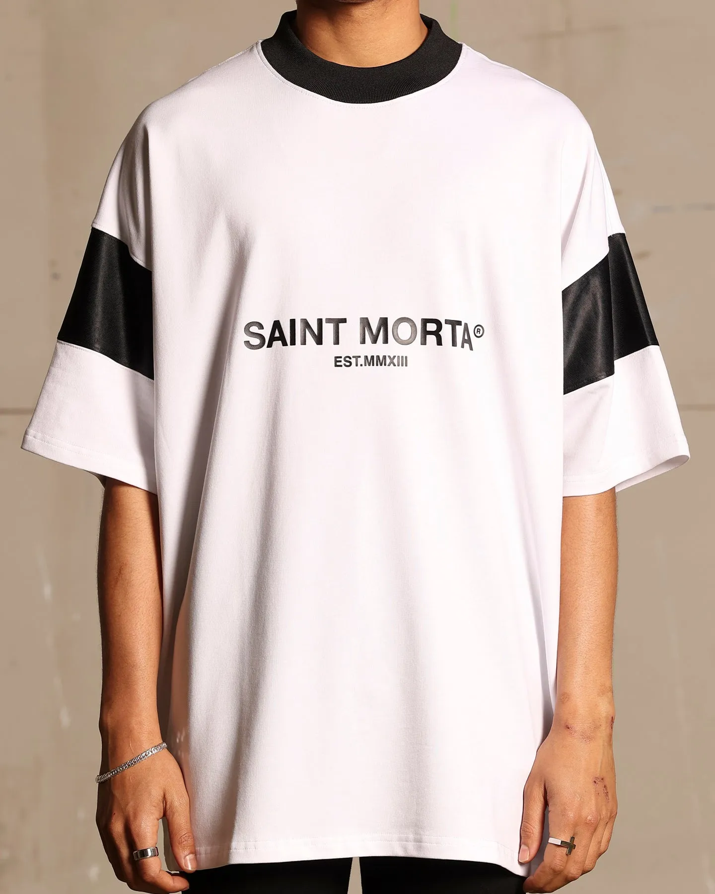 Comfortable Style Saint Morta Box Panel T-Shirt White