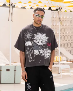 Loiter Palm Spring Box T-Shirt Charcoal EthicalProduction