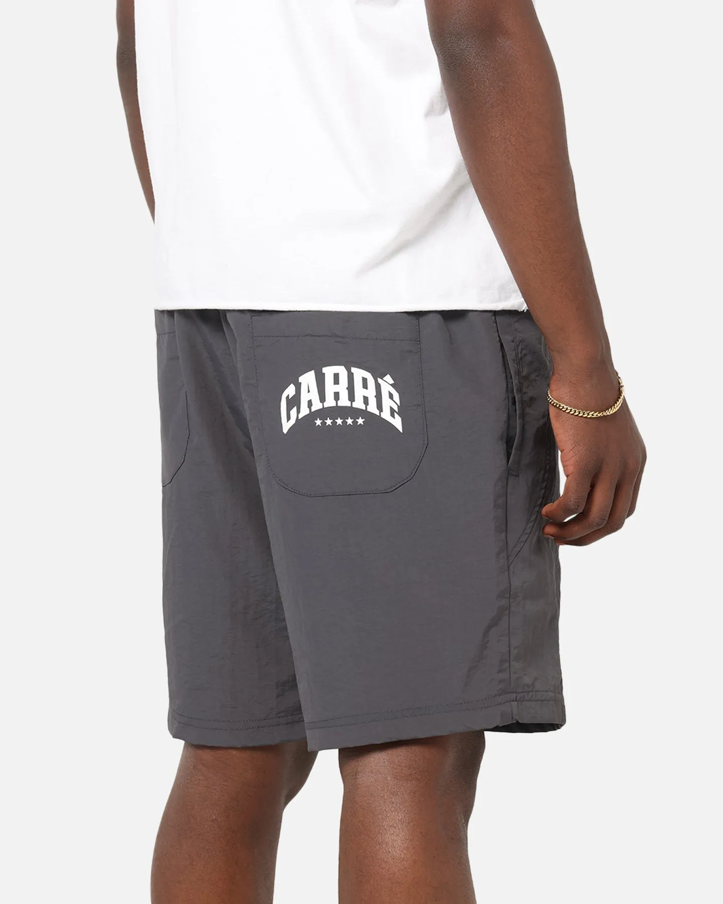 Airy Fit Carre Panelled Nylon Shorts Black