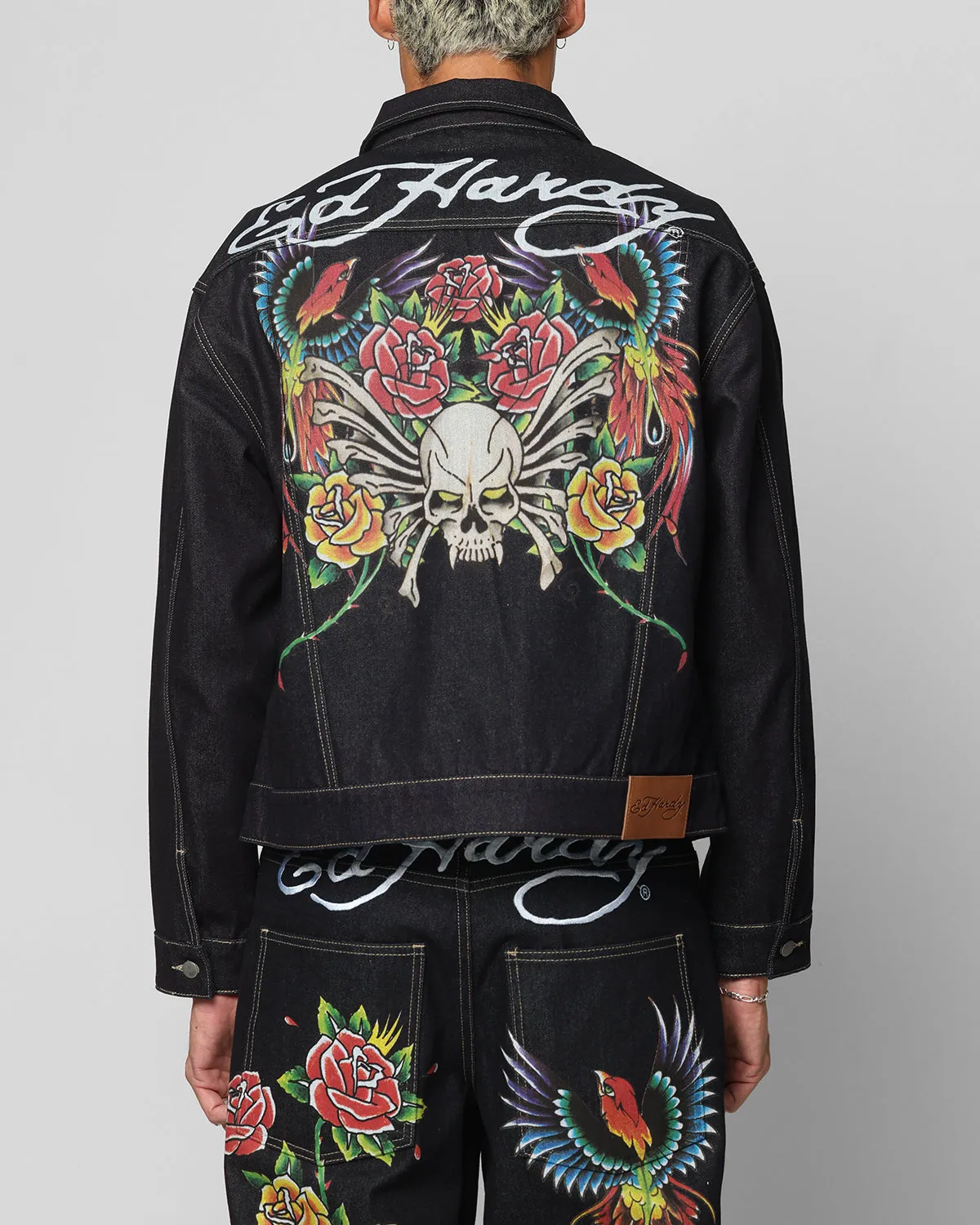 Box Ed Hardy Denim Jacket Raw Indigo