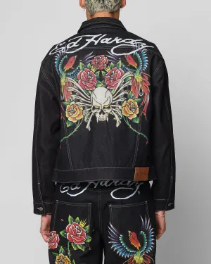 Box Ed Hardy Denim Jacket Raw Indigo