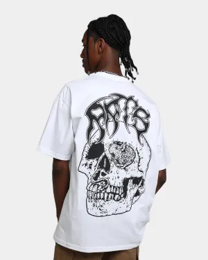 Rats Get Fat X Funeral French Rats Skull T-Shirt White Soft and Flexible