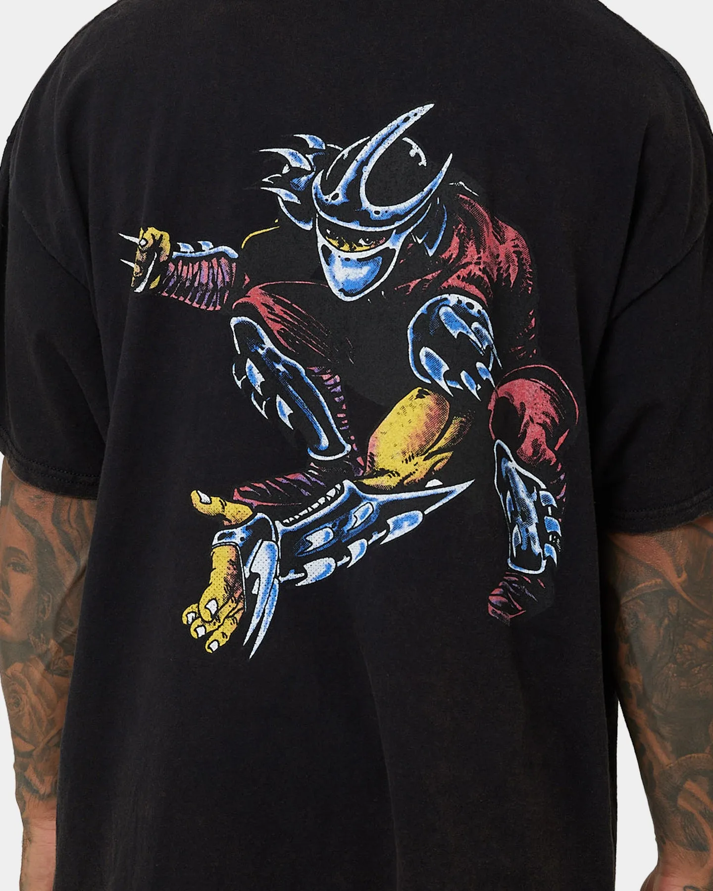 American Thrift X Teenage Mutant Ninja Turtles Shredder Vintage T-Shirt Black Wash Lint Resistant Surface Odor Resistant Material