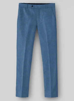 Naples Saga Blue Tweed Pants Polished Style