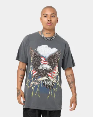 American Thrift Patriot Storm T-Shirt Off Black Quality Fabric Vintage Style