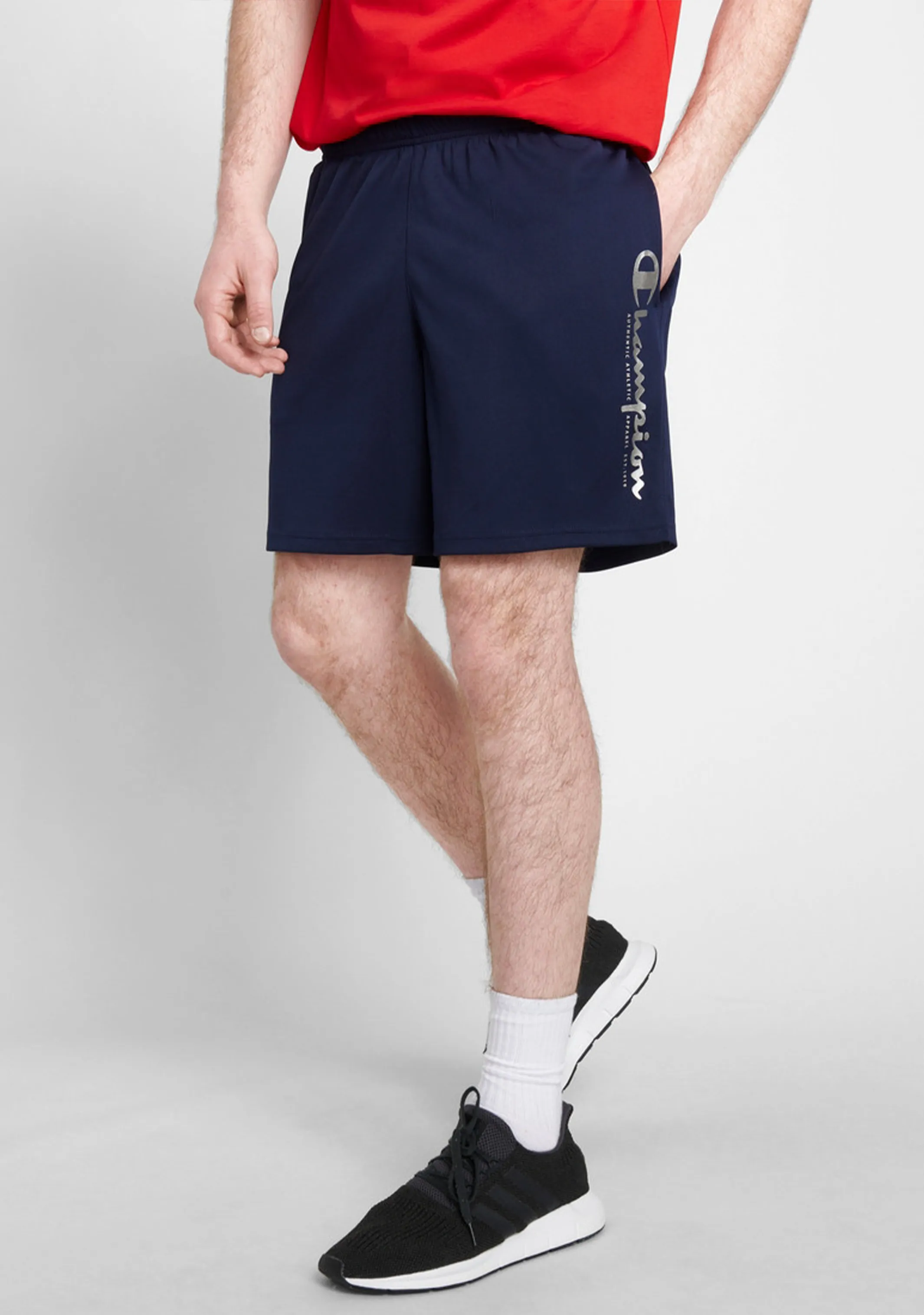 Champion Men??s Script Core Training 7 Inch Short Airy Fit romper