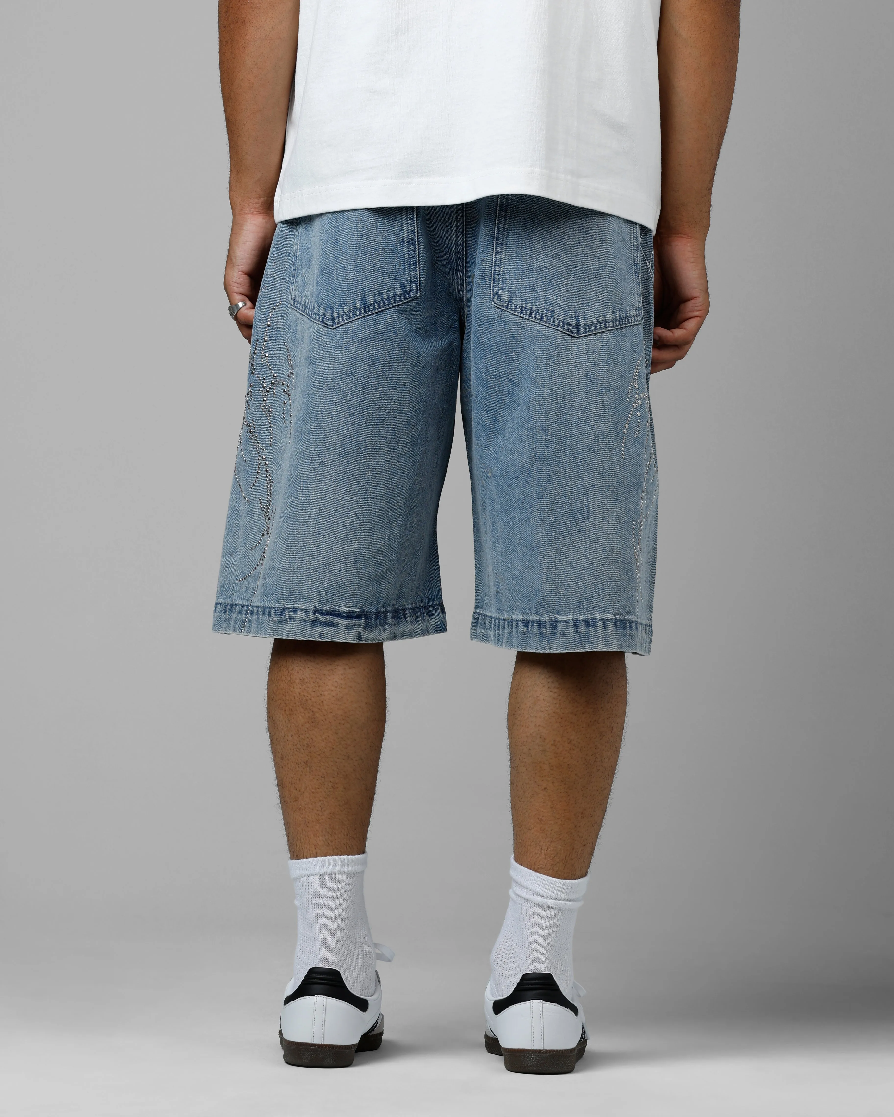 printed shorts Loiter Goth Clique Jorts Blue Denim