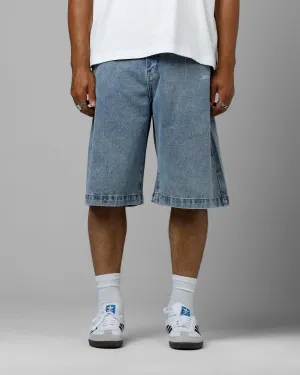 Dual Zone Ventilation No Ride Up Design Loiter Goth Clique Jorts Blue Denim