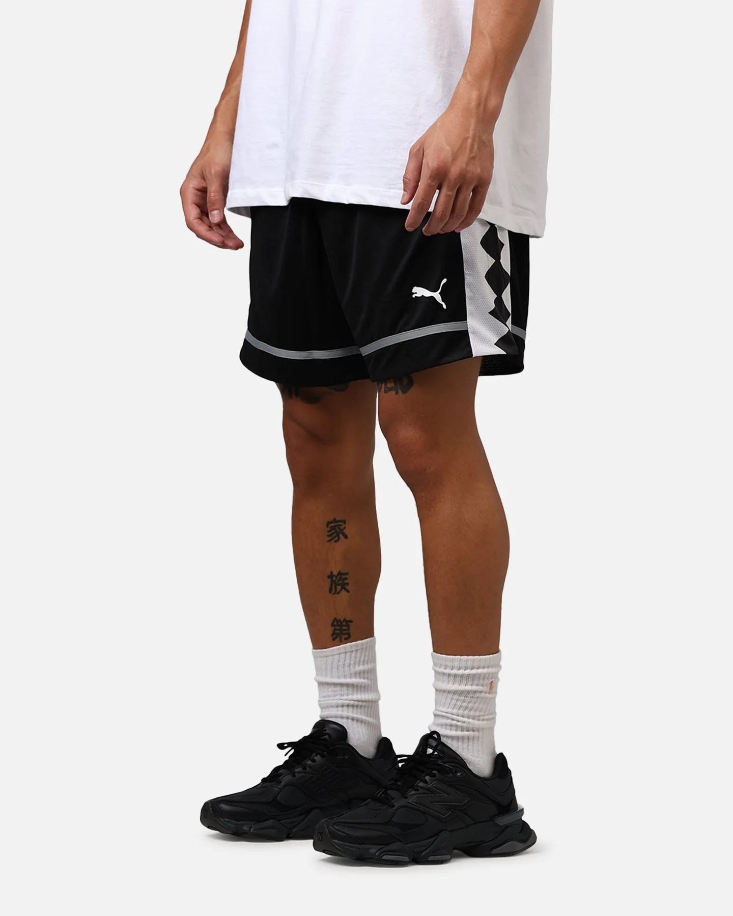 Puma All Pro Shorts Black Warm Weather Wear low waisted