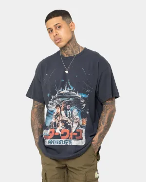 Grails Spaceship Vintage T-Shirt Vintage Wash Comfortable Stretch Layered Collar Structure