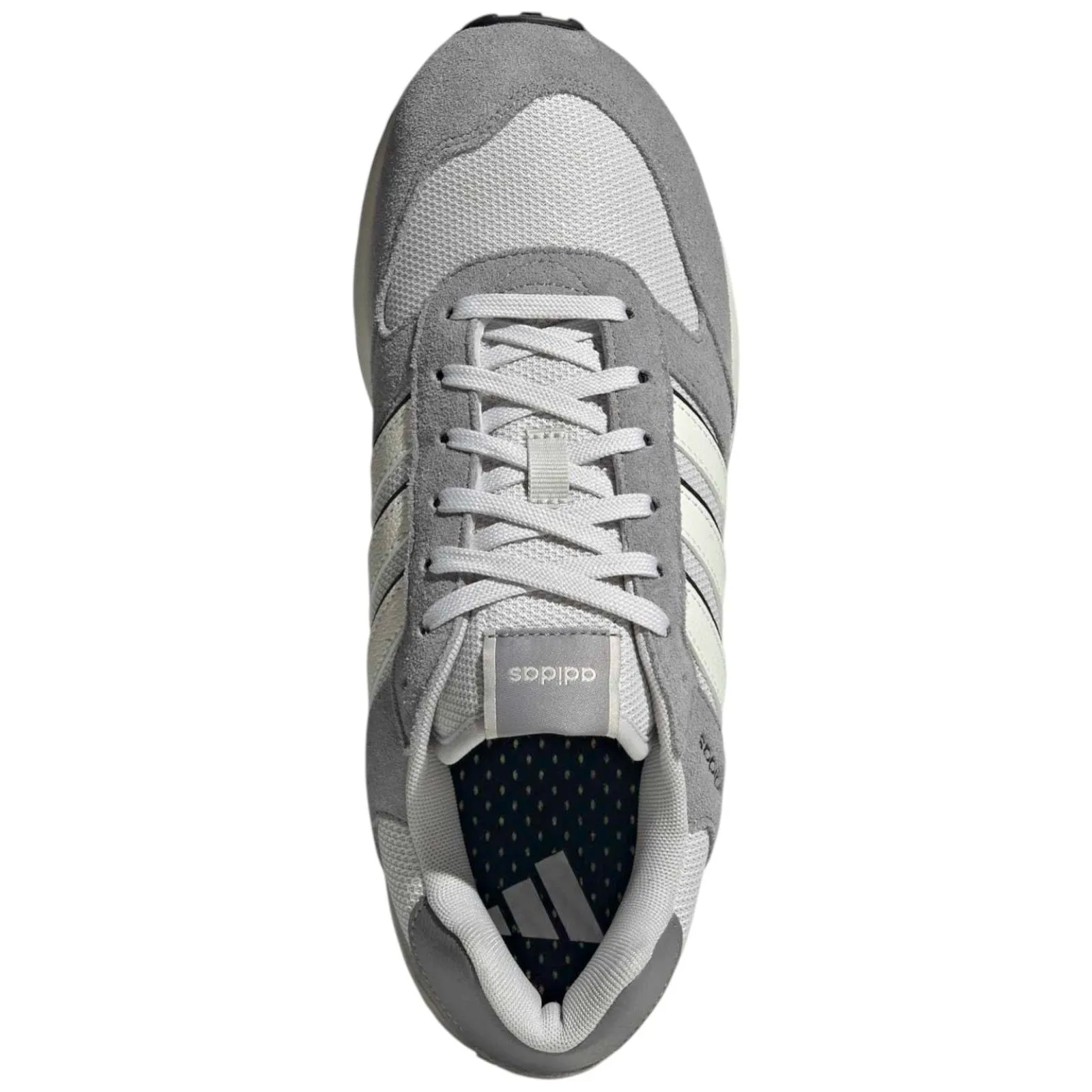 adidas Mens RUN 80s Grey/White Dynamic Flex Grooves Sweat Resistant Gym Workout