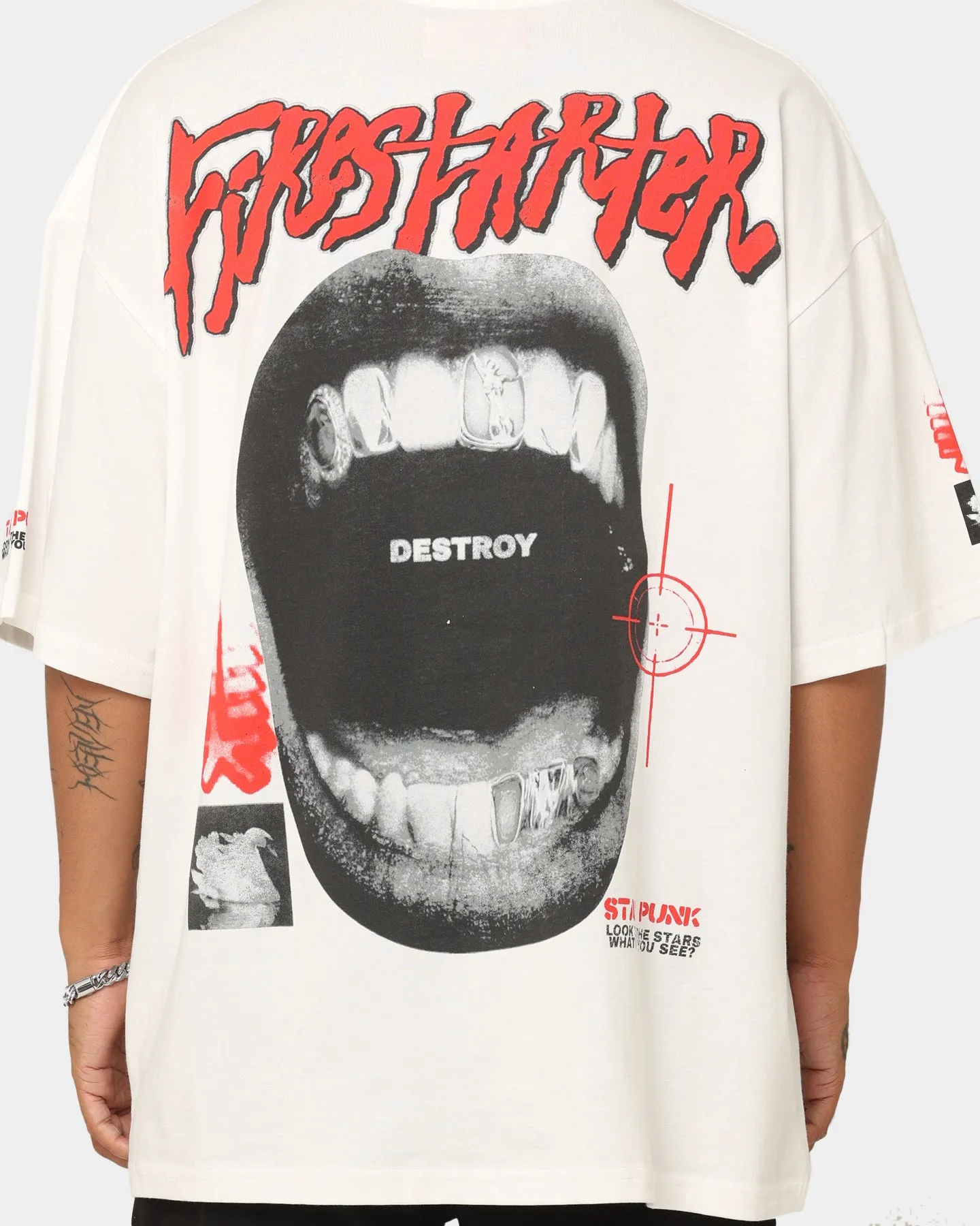 Loiter Firestarter Vintage T-Shirt Off White Oversized Fit Active Trend