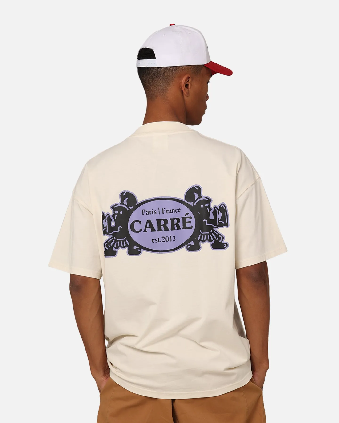 Modern Comfort Style Carre Warrior Oversized T-Shirt Off White