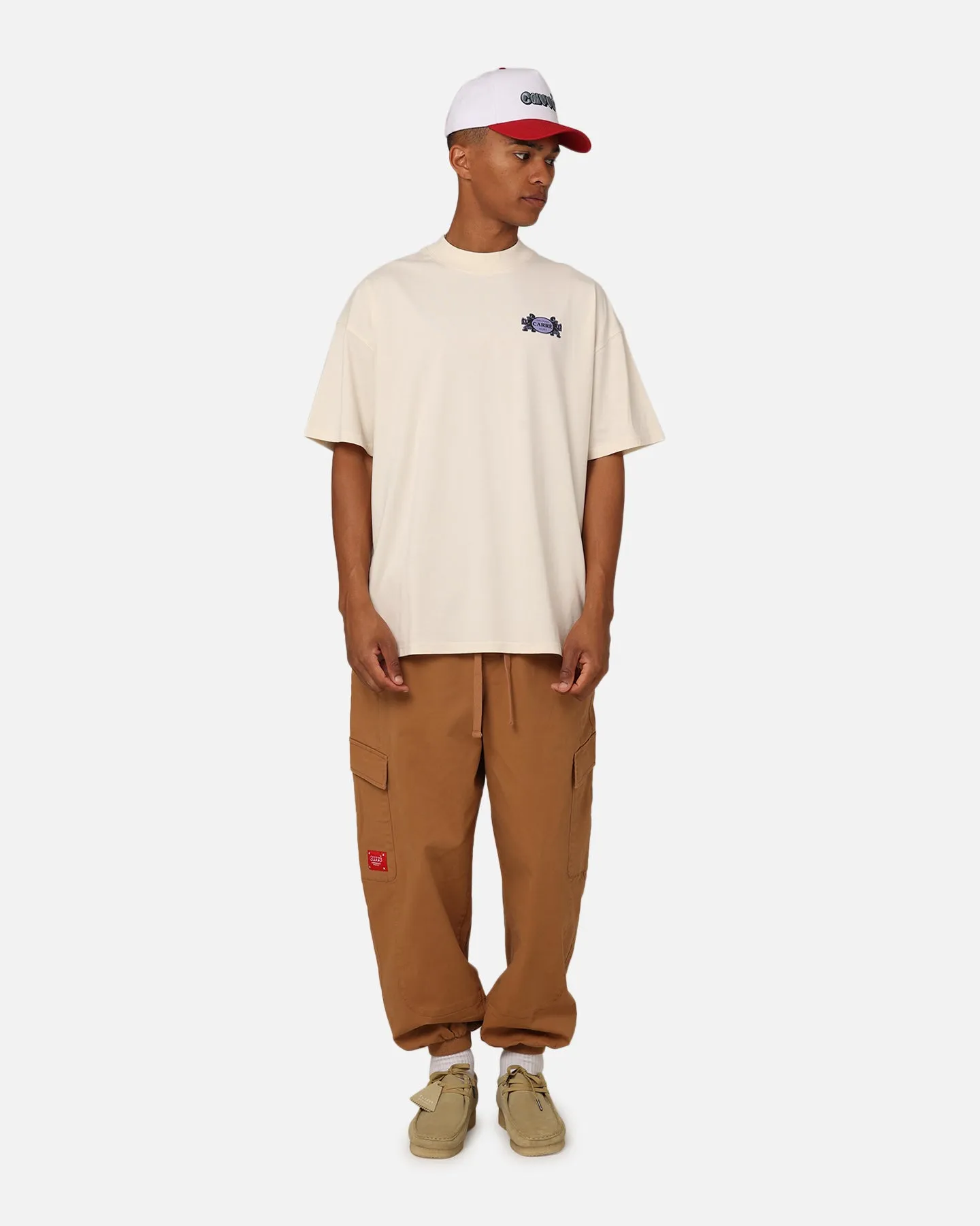 Carre Warrior Oversized T-Shirt Off White Moisture wicking Anti Pilling Fabric