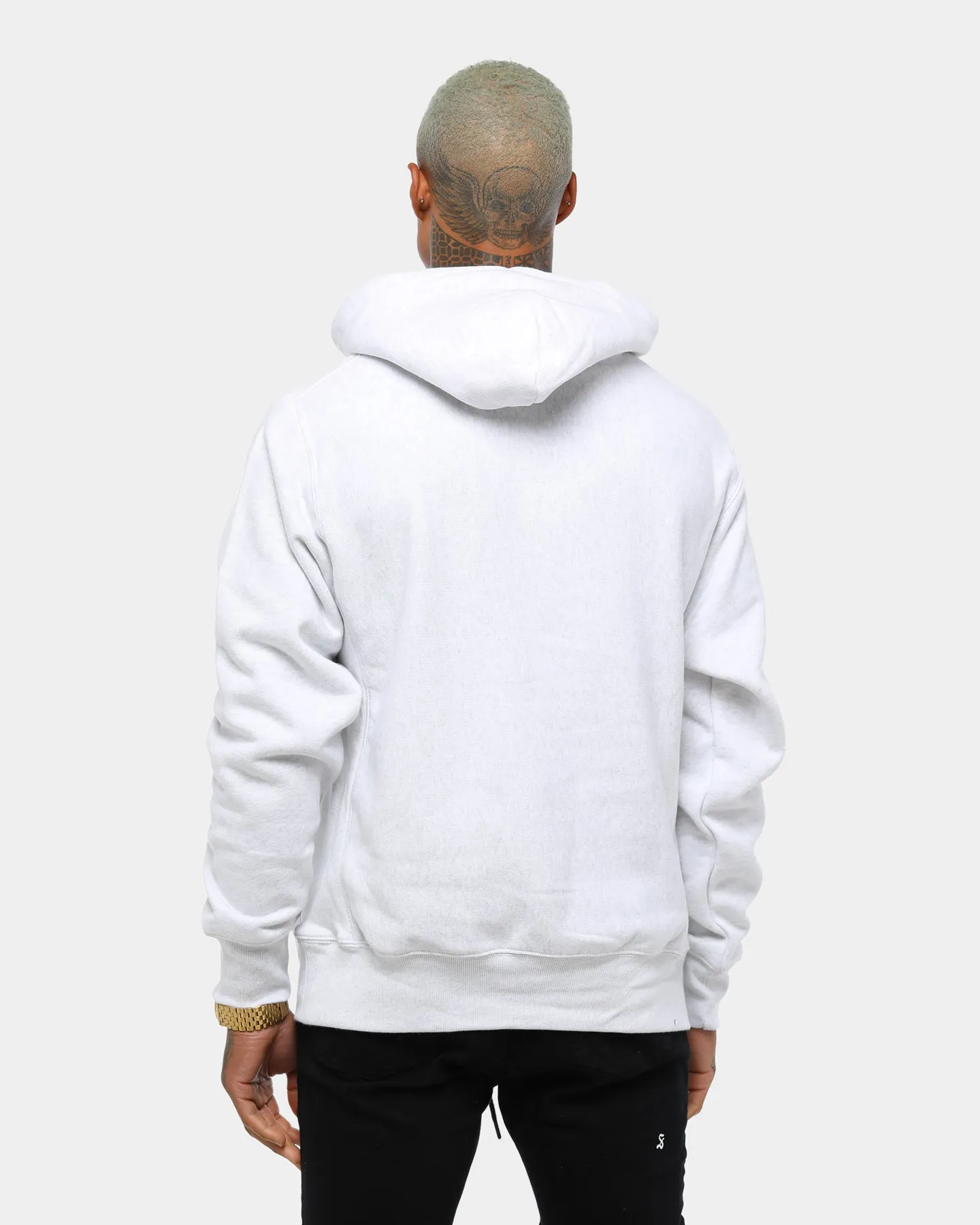 School Uniform Anti Pill Finish Champion Rev Weave Hoodie Silver