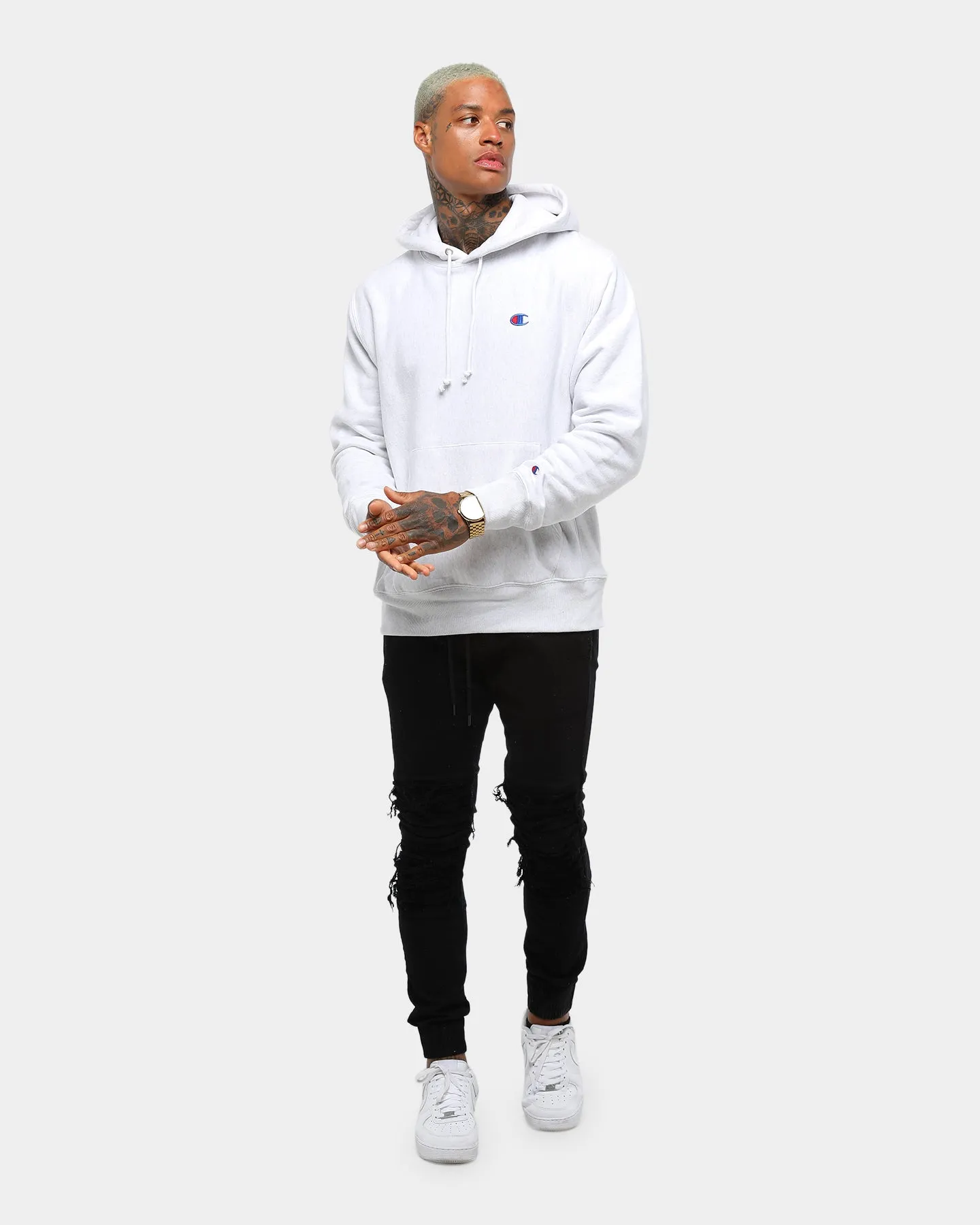 Soft Inner Lining Ladybug like Champion Rev Weave Hoodie Silver