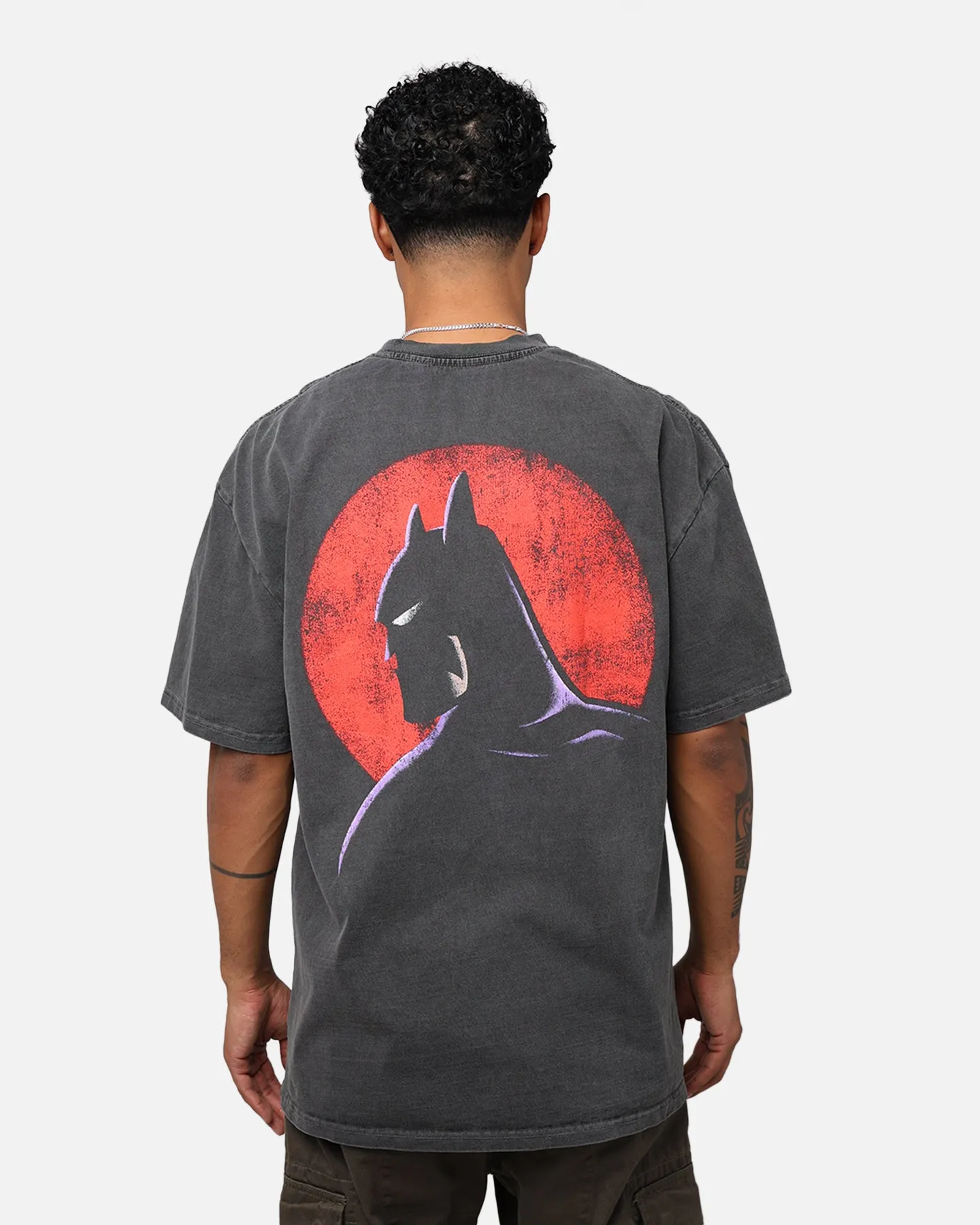American Thrift X DC Batman The Animated Series Heavyweight Vintage T-Shirt Washed Black Comfortable Weave Fit For Movement