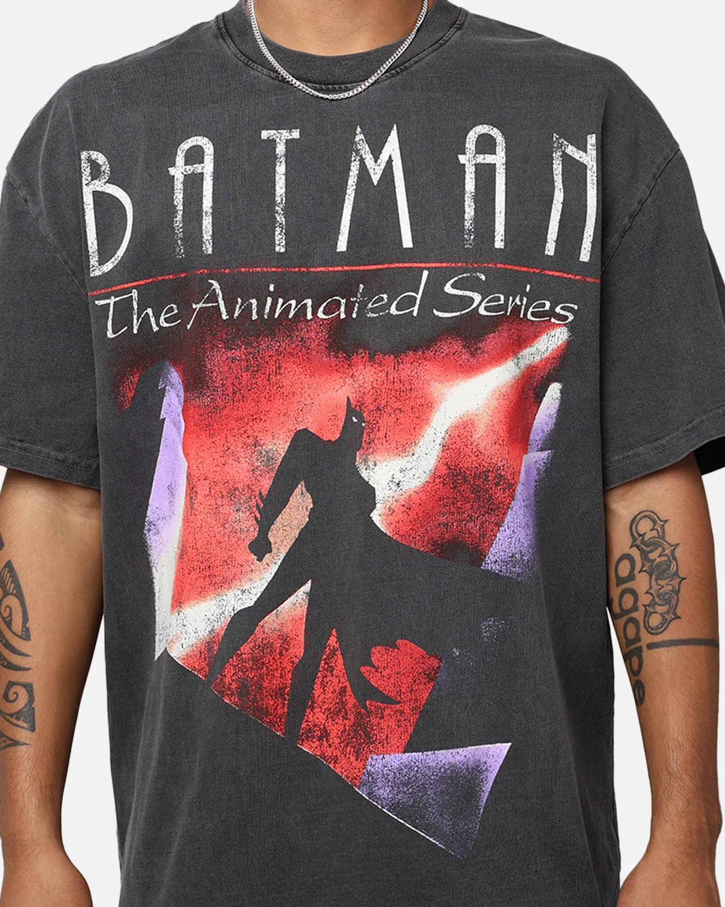 SoftTouchFinish Comfort and style American Thrift X DC Batman The Animated Series Heavyweight Vintage T-Shirt Washed Black