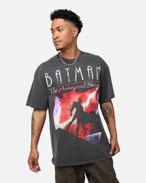 American Thrift X DC Batman The Animated Series Heavyweight Vintage T-Shirt Washed Black Cool Style Travel Style