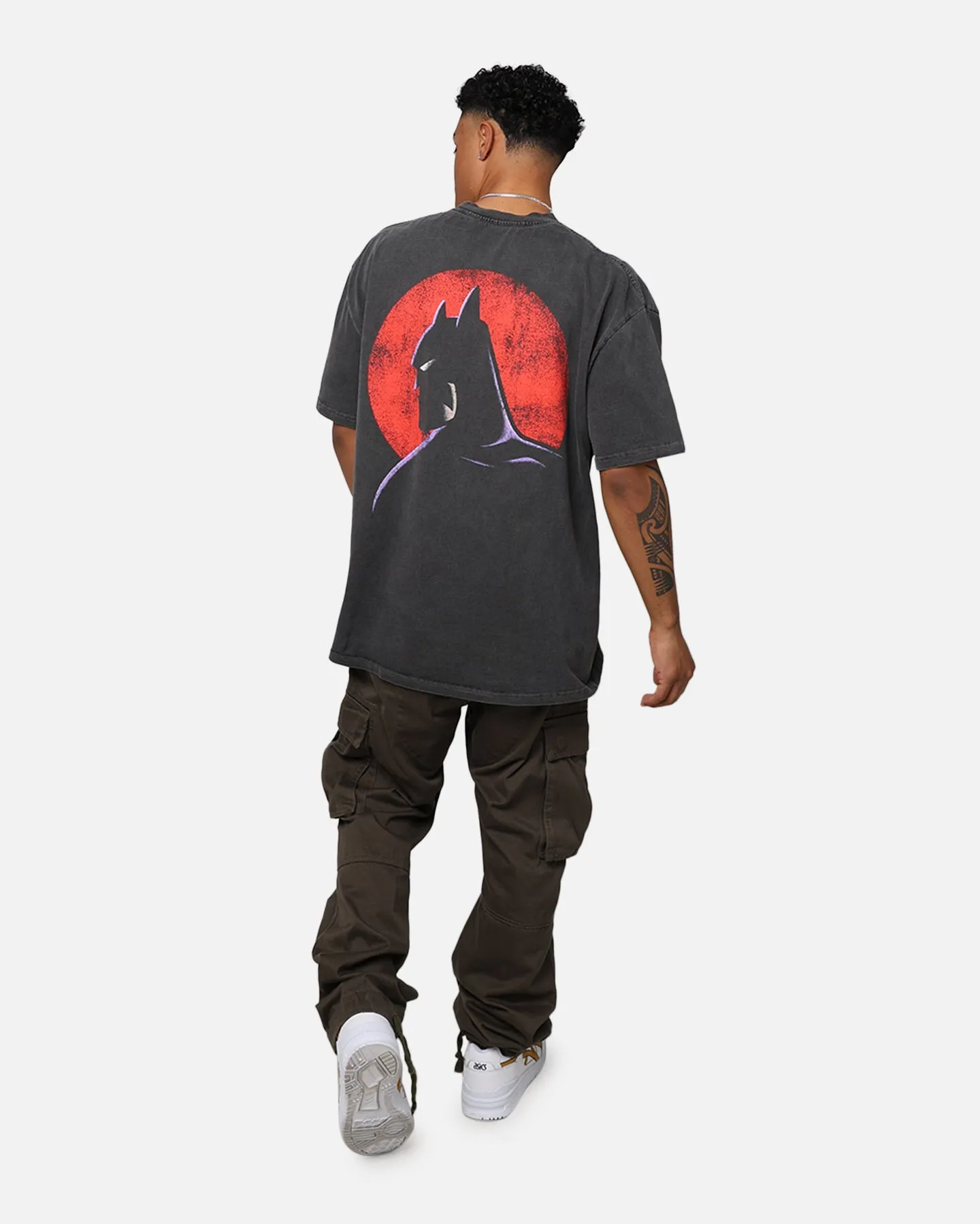 American Thrift X DC Batman The Animated Series Heavyweight Vintage T-Shirt Washed Black HeatResistantMaterial