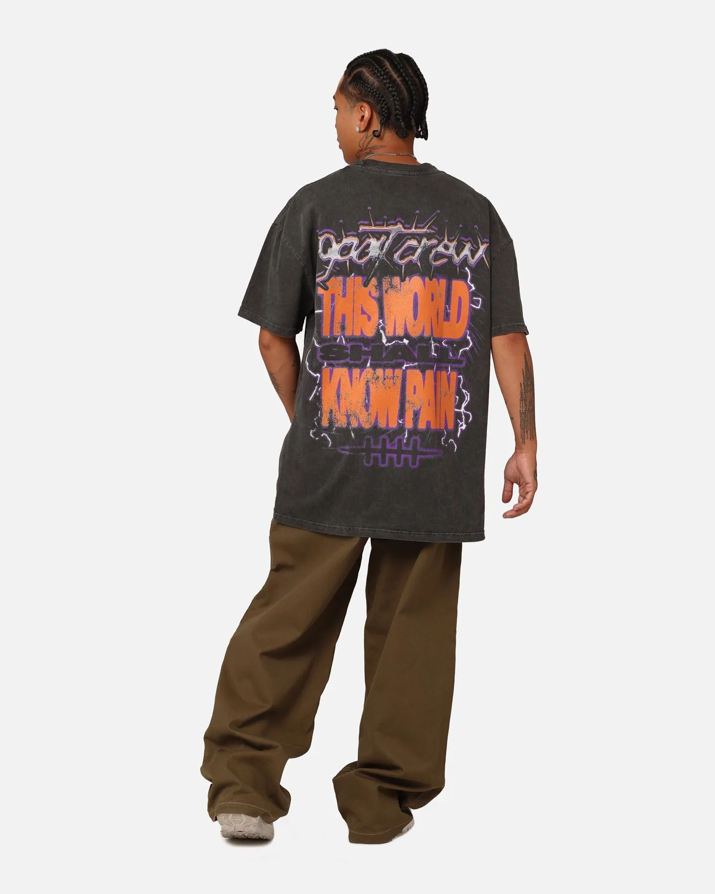 Goat Crew X Naruto Six Paths Of Pain Heavyweight T-Shirt Black Wash Washable fabric