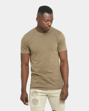 Distressed Hem Finish Well Made Standard Issue T-Shirt V2 Brown Pigment