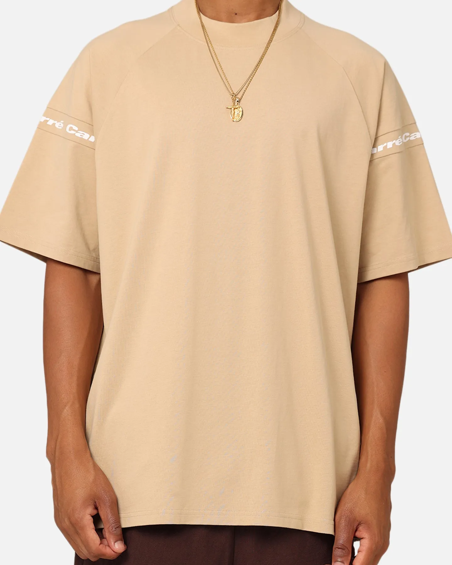 Carre Prime Oversized Raglan T-Shirt Stone Fashion-Ready Hygroscopic Fiber