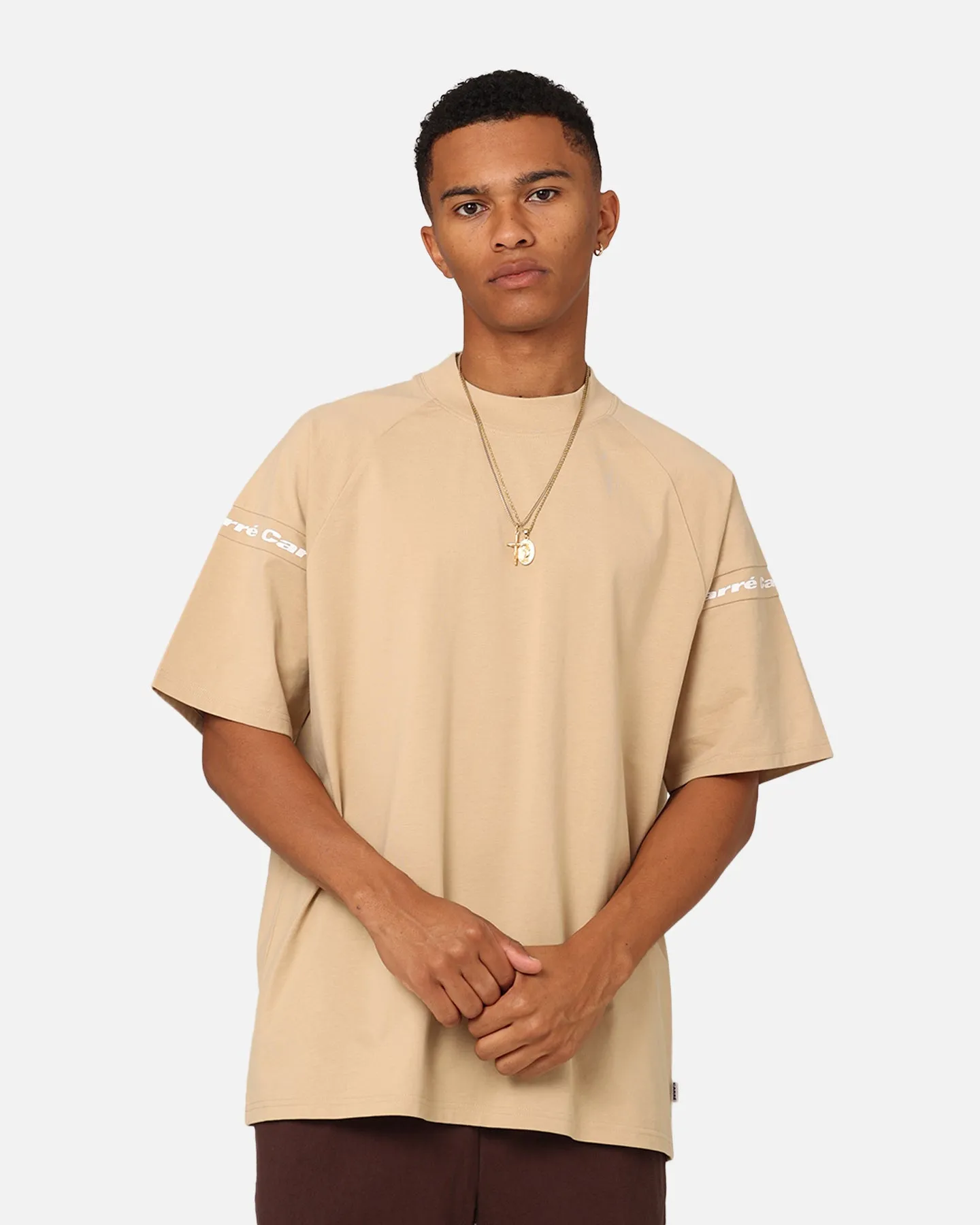 Evergreen Carre Prime Oversized Raglan T-Shirt Stone