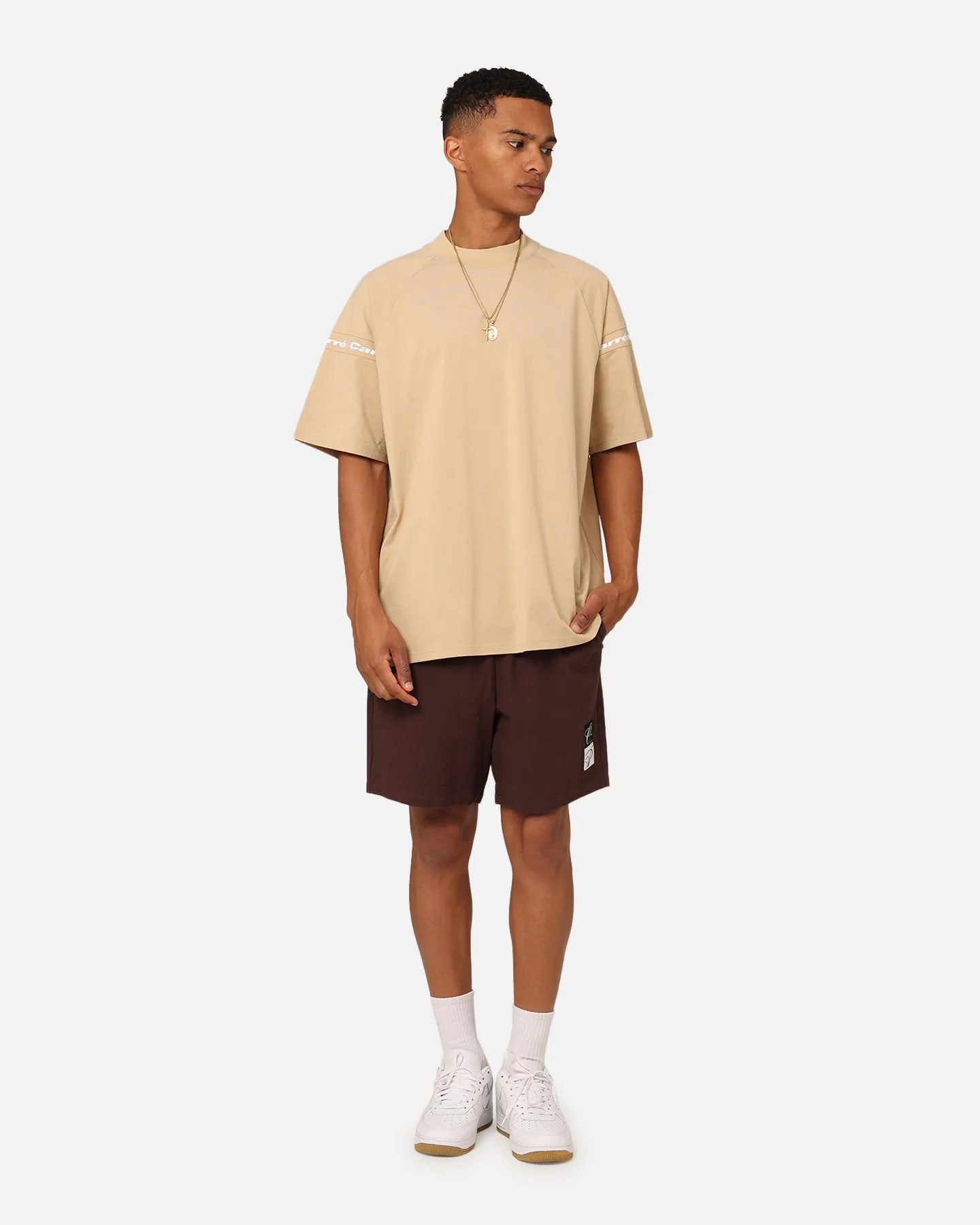 Carre Prime Oversized Raglan T-Shirt Stone Relaxed Design Timeless Piece