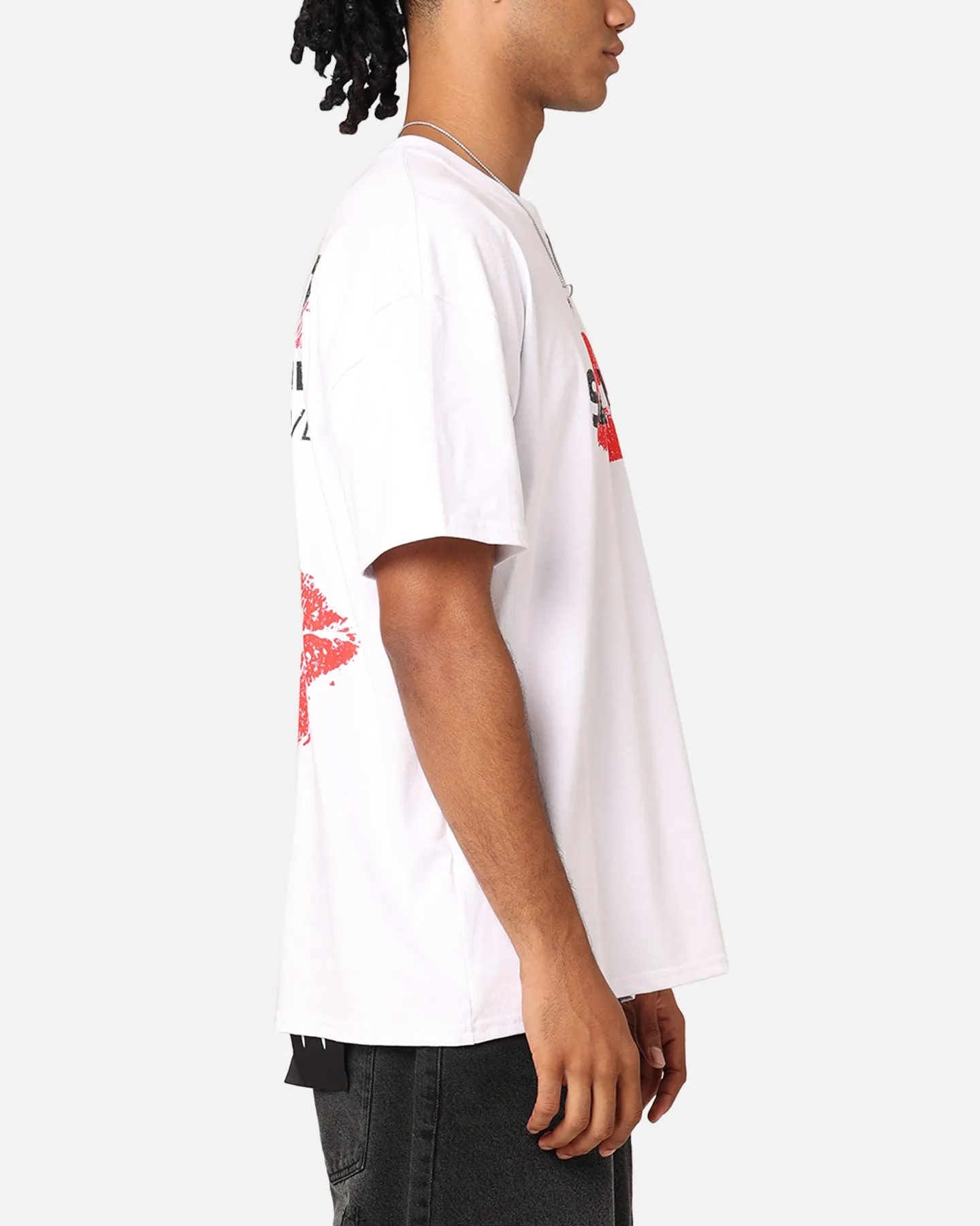 Perfect for Workouts Minimalist Look Saint Morta Love Helpline T-Shirt White