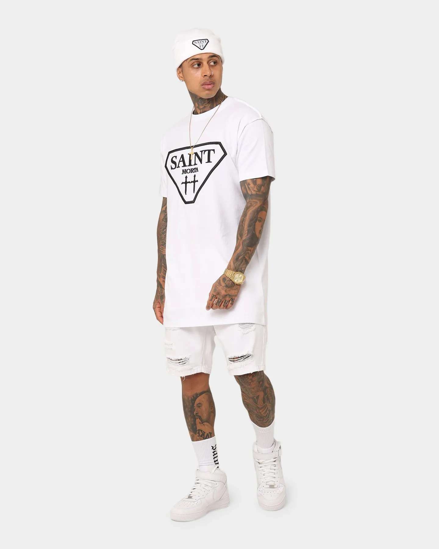 Casual everyday wear Classic Layer Saint Morta Liberty Lafayette T-Shirt White/Black