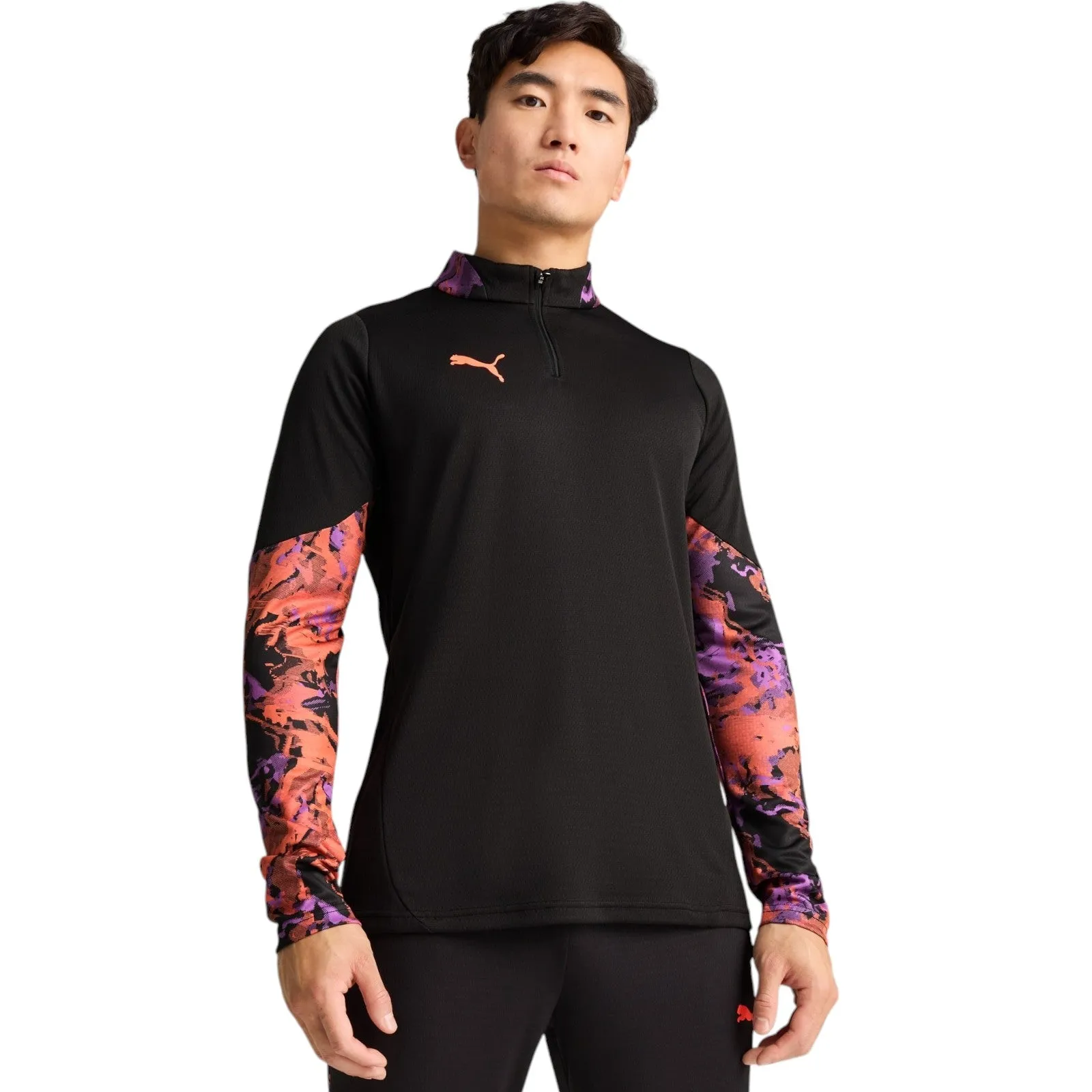 WindproofInterior Open Glow Puma Individual CUP Mens Half-Zip Long Sleeved Top