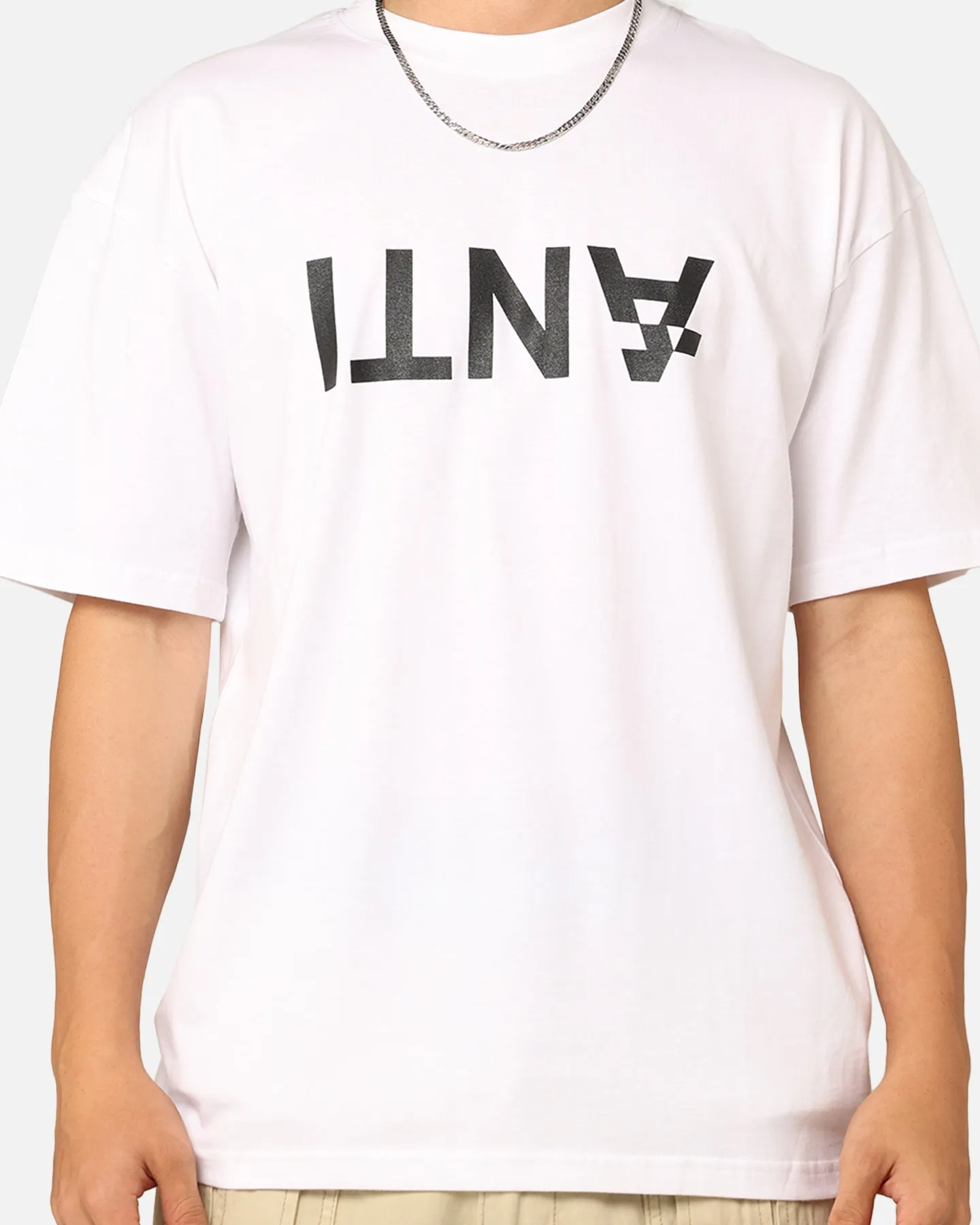 ZeroDistressFinish The Anti Order Anti X Logo T-Shirt White