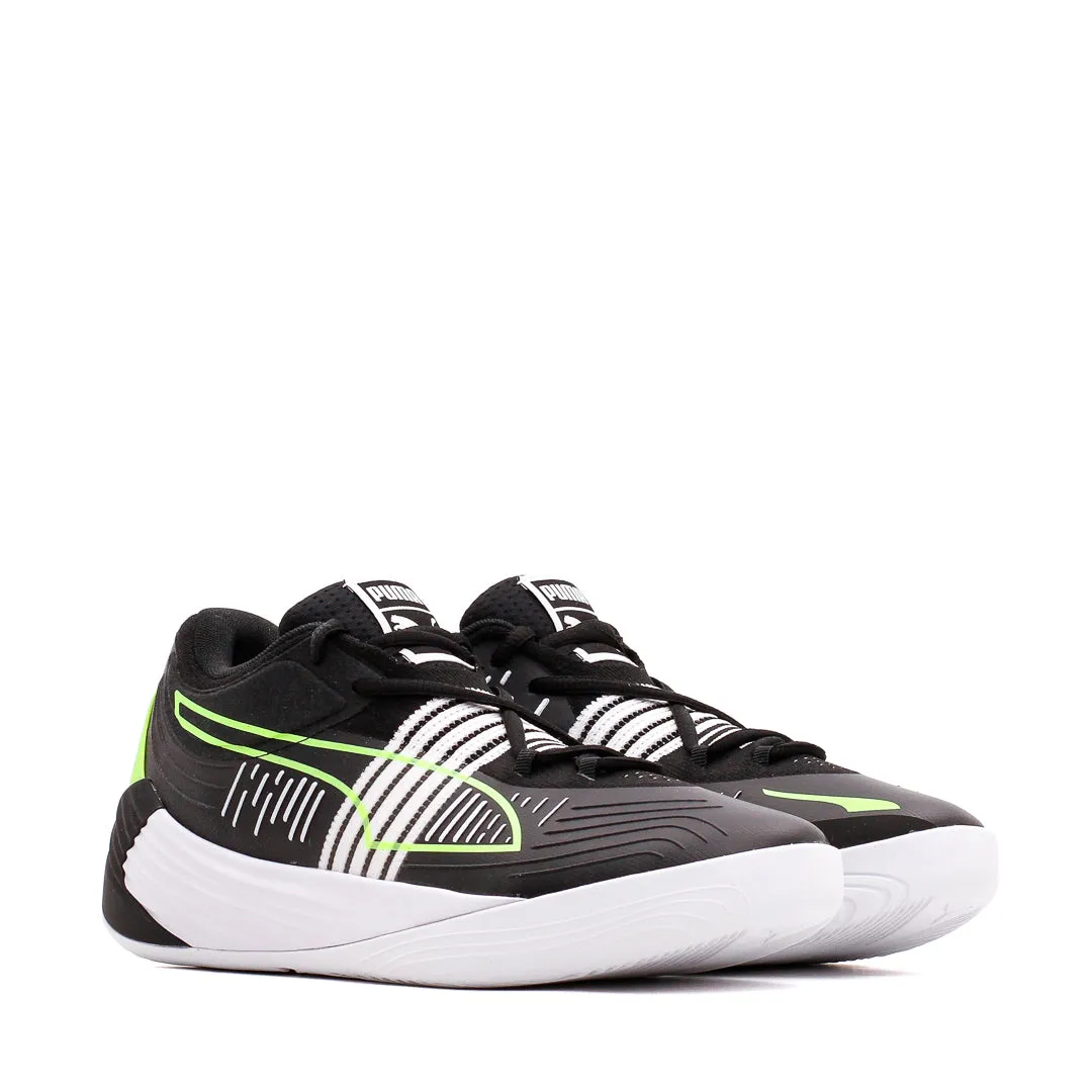 Puma Basketball Men Fusion Nitro Black Green Glare 195587-01 Cushioned Medial Post