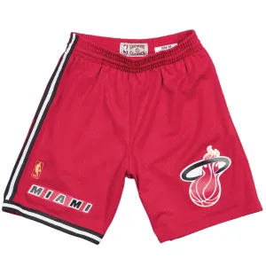 Recycled Fit Mitchell & Ness Swingman Shorts Miami Heat Alternate 1996-97 (Red)