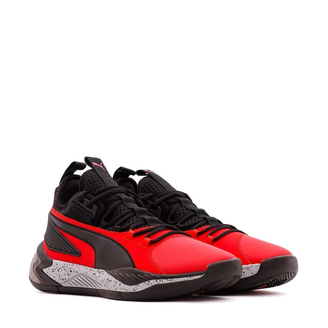 Puma Basketball Uproar Hybrid Court High Risk Red Black Men 192775-08 Sharp Defense