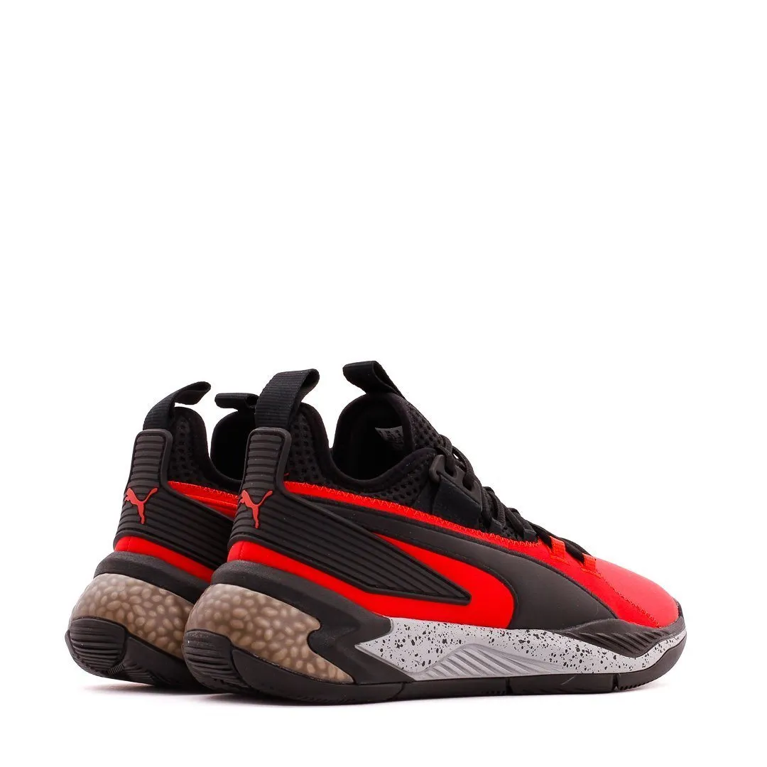 Puma Basketball Uproar Hybrid Court High Risk Red Black Men 192775-08 Contoured Footbed Design