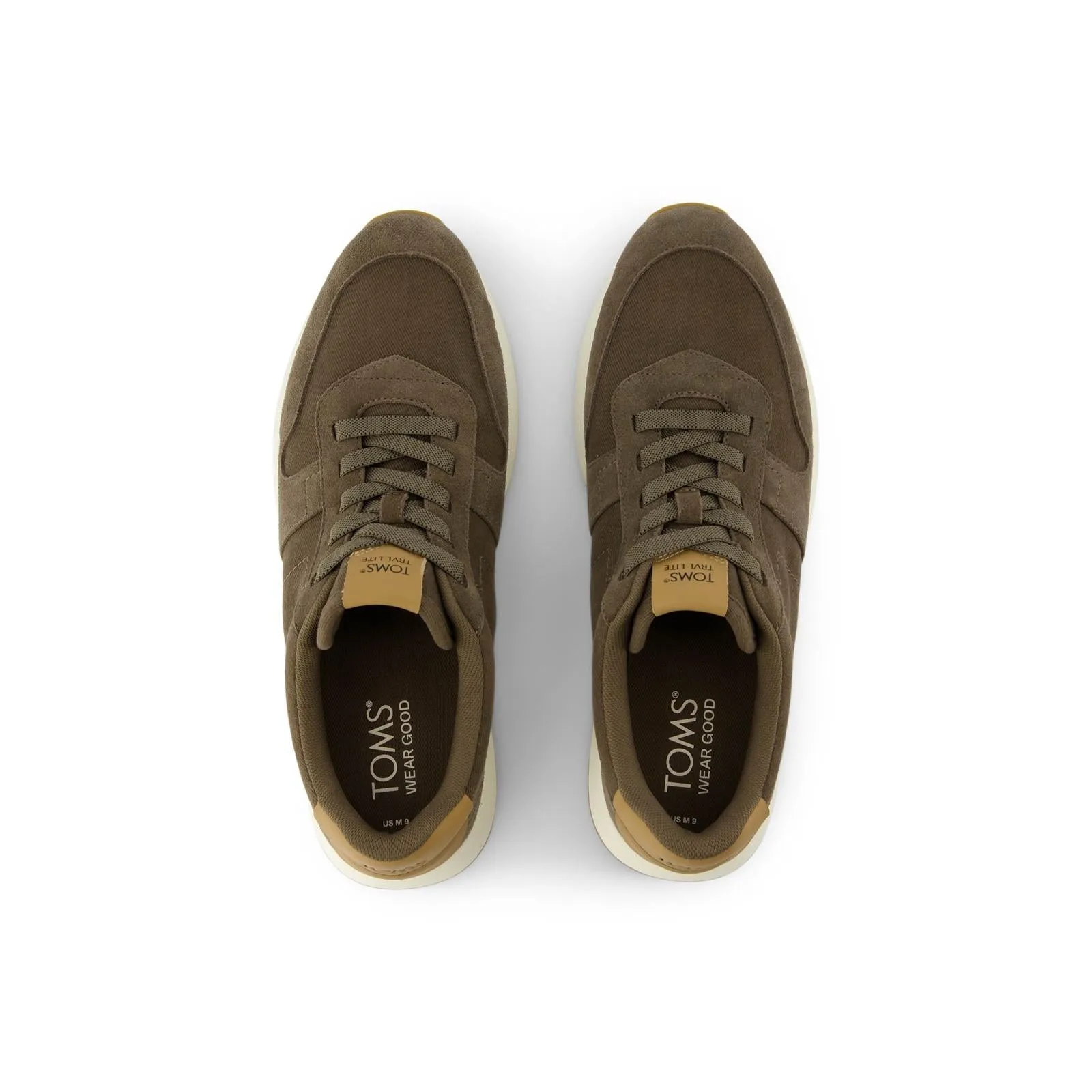 Shock Absorption Technology TOMS Mens TRVL LITE Retro Trainer Olive