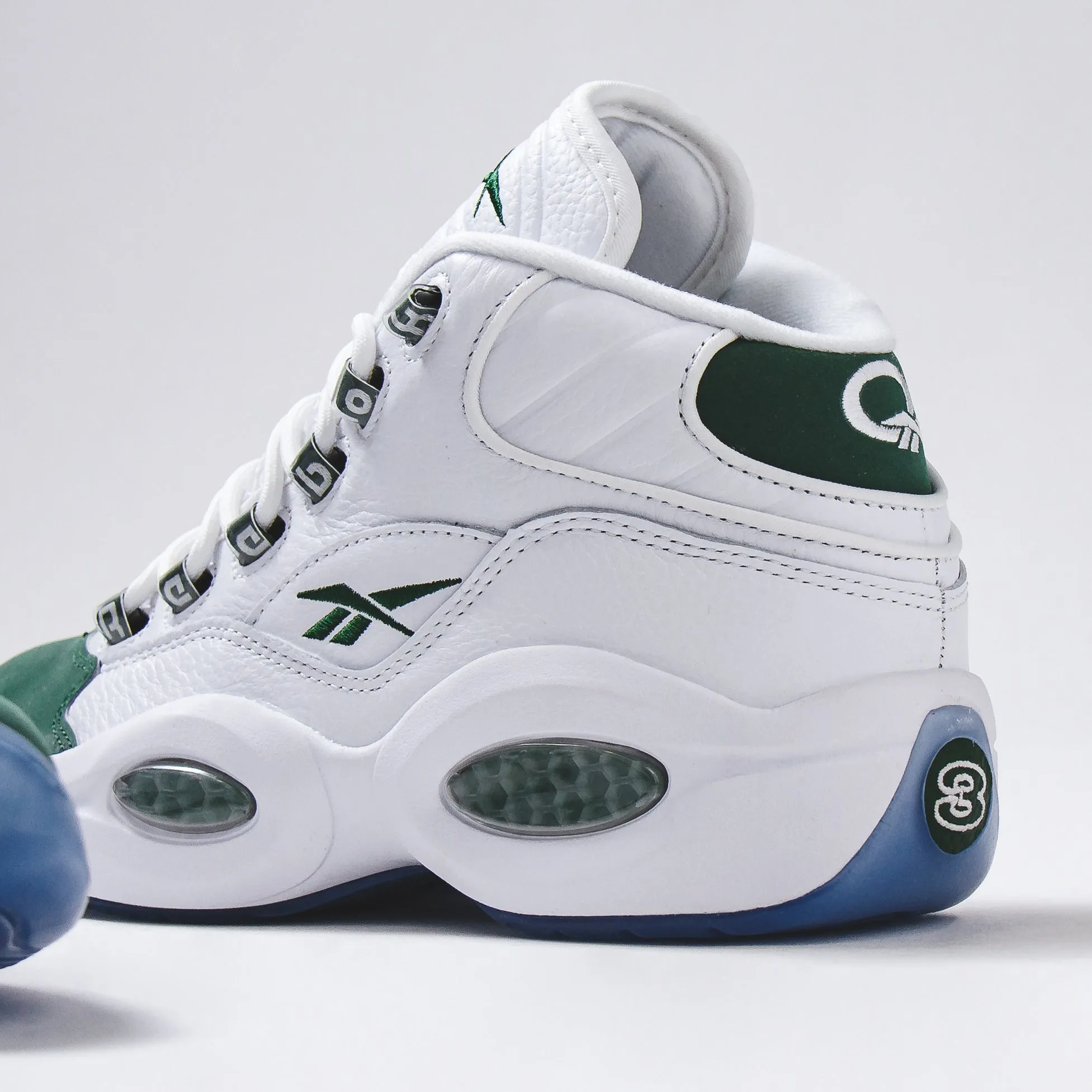 Endurance Boost Shoes Layered Impact Zones Reebok Classics Basketball Men Question Mid Allen Iverson White Green ID6690