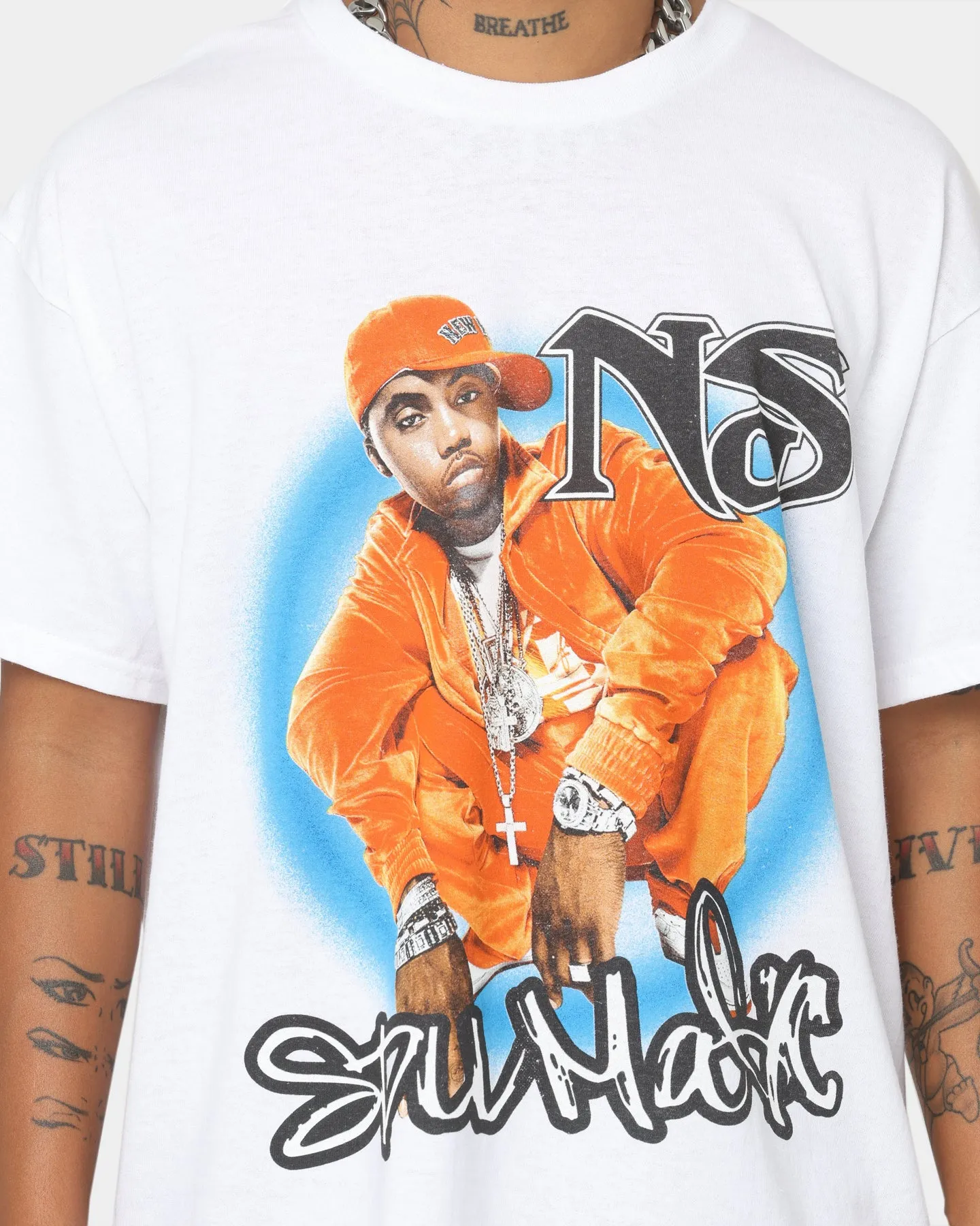 Stylish Day Wear NoSideSeams Nas Stillmatic Retro T-Shirt Black