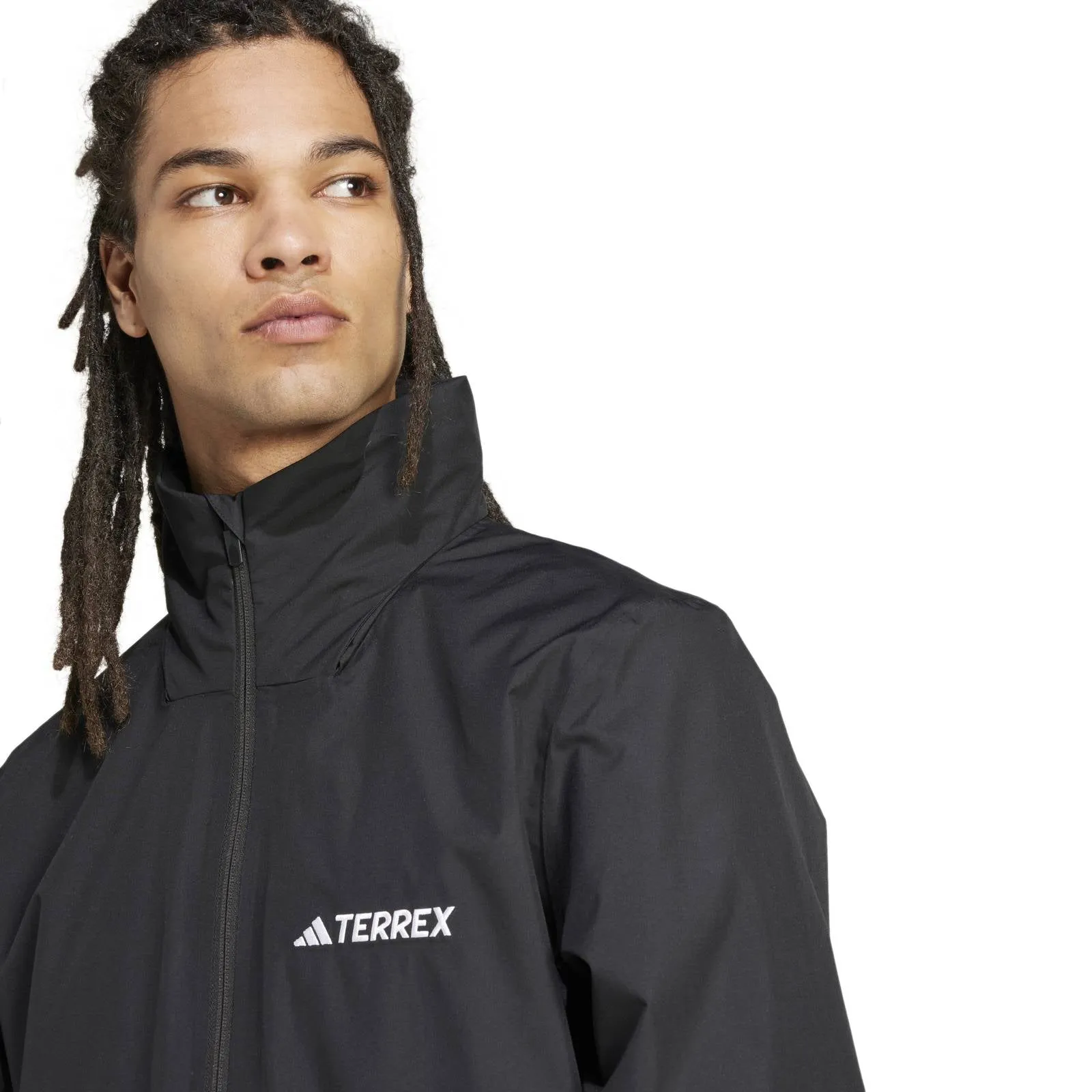 adidas Multi Essentials 2L Rain Jacket single layer Loop Fastened Hood