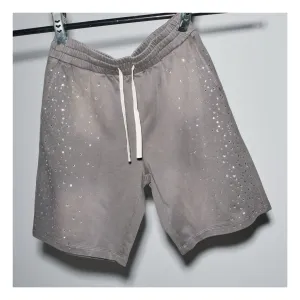 DUAA ''EFFORT'' LITE GREY STONE SWEAT SHORT Fantasy Glow